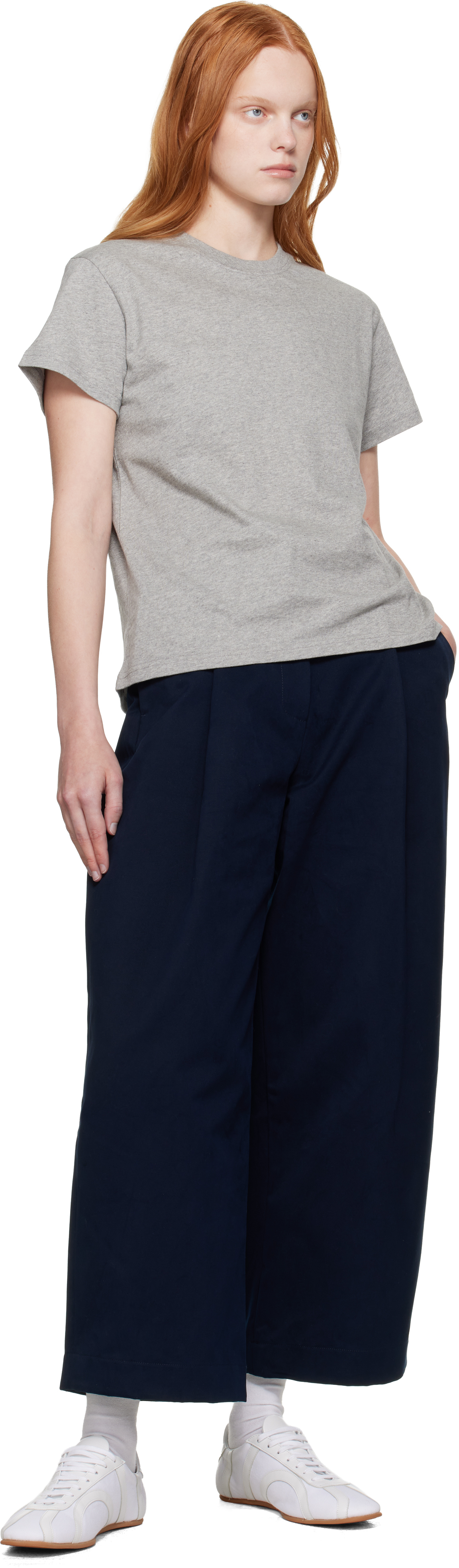 Studio Nicholson Gray Marine T-shirt In Gray