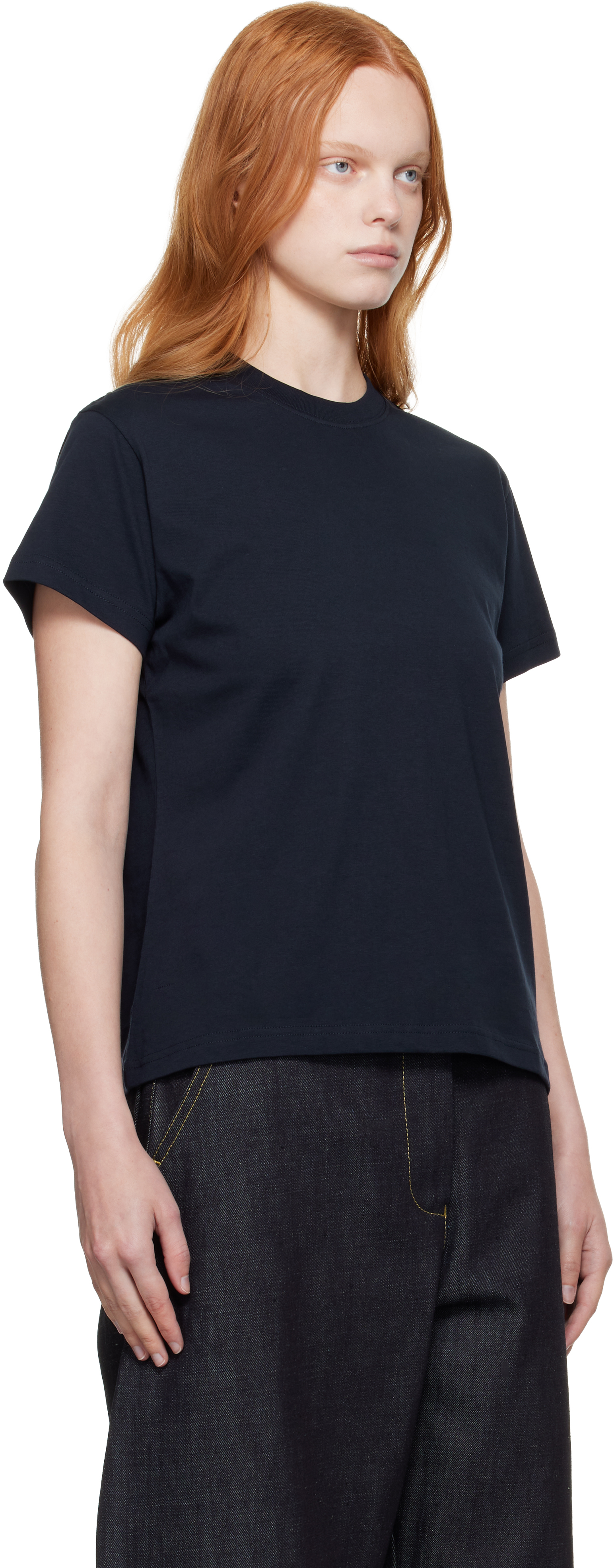 Studio Nicholson Navy Marine T-shirt In Blue