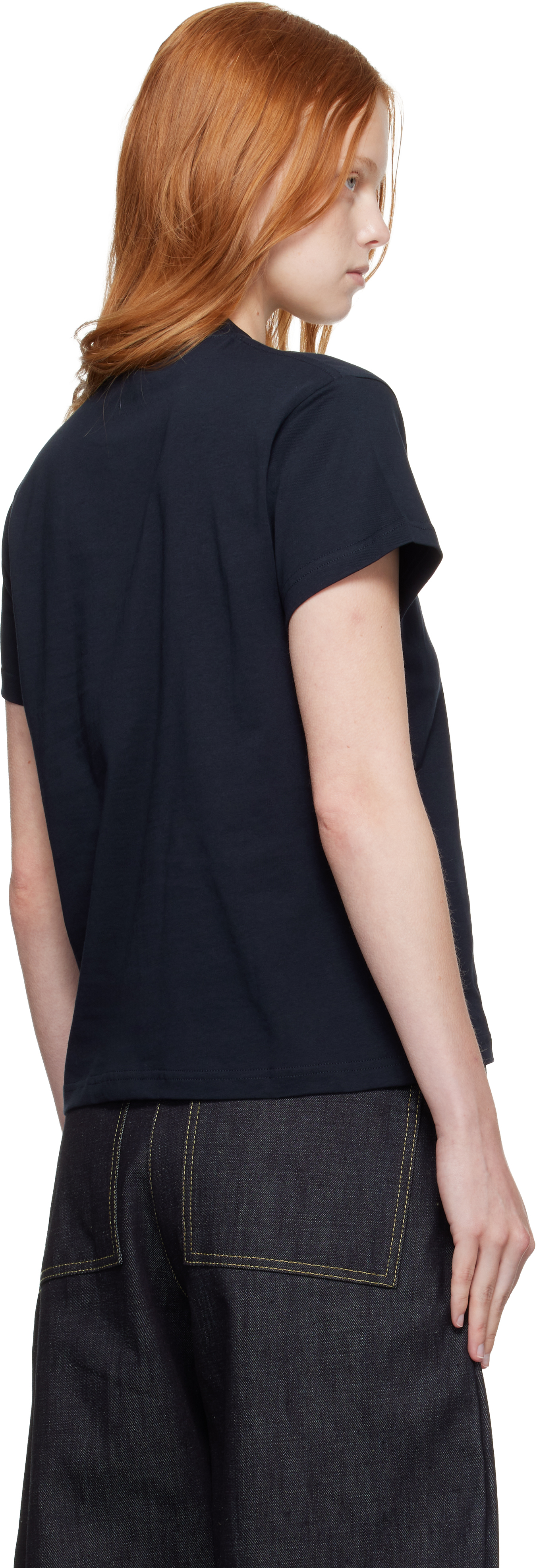 Studio Nicholson Navy Marine T-shirt In Blue