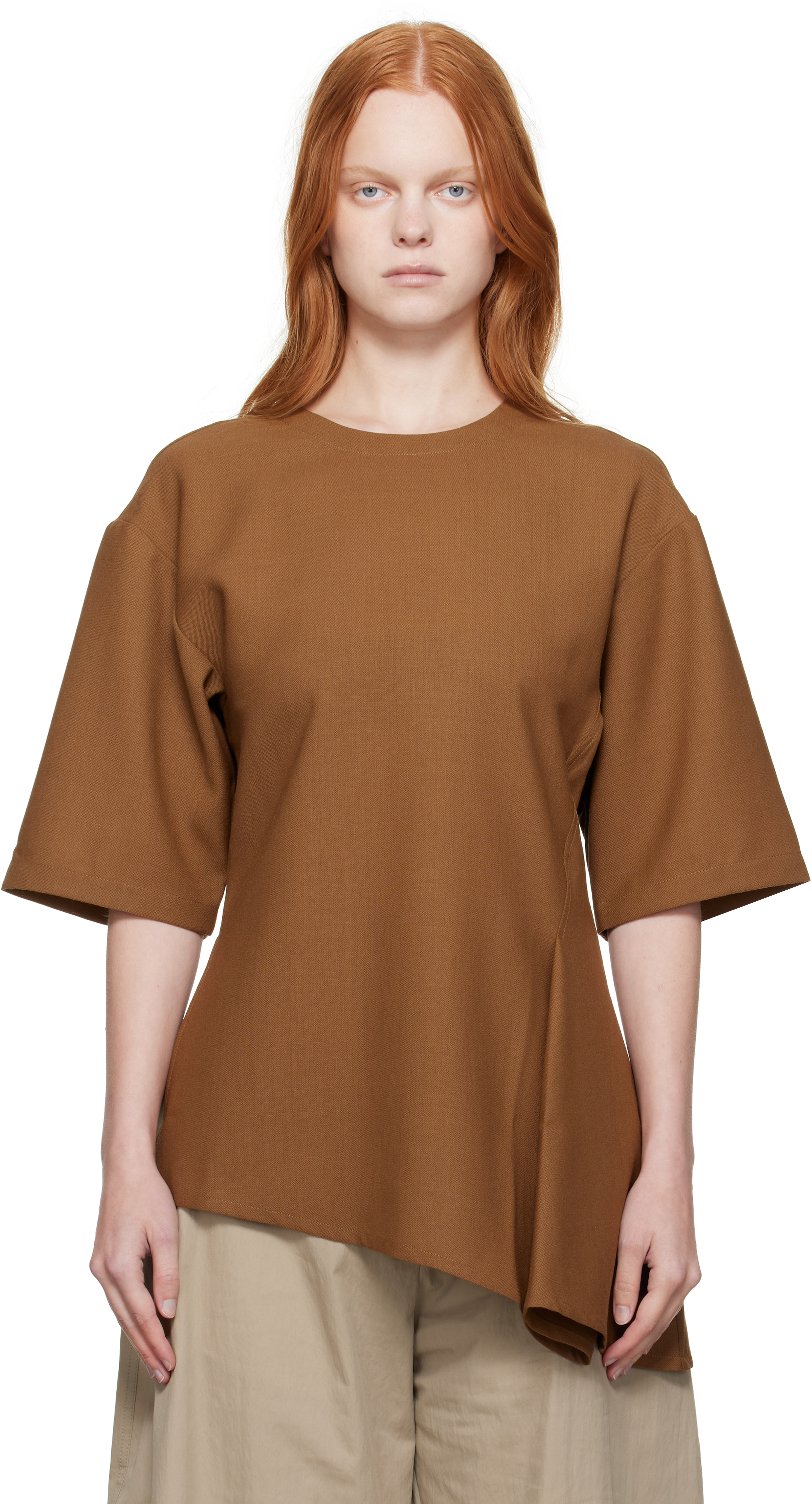 Studio Nicholson Vichy Top In Brown