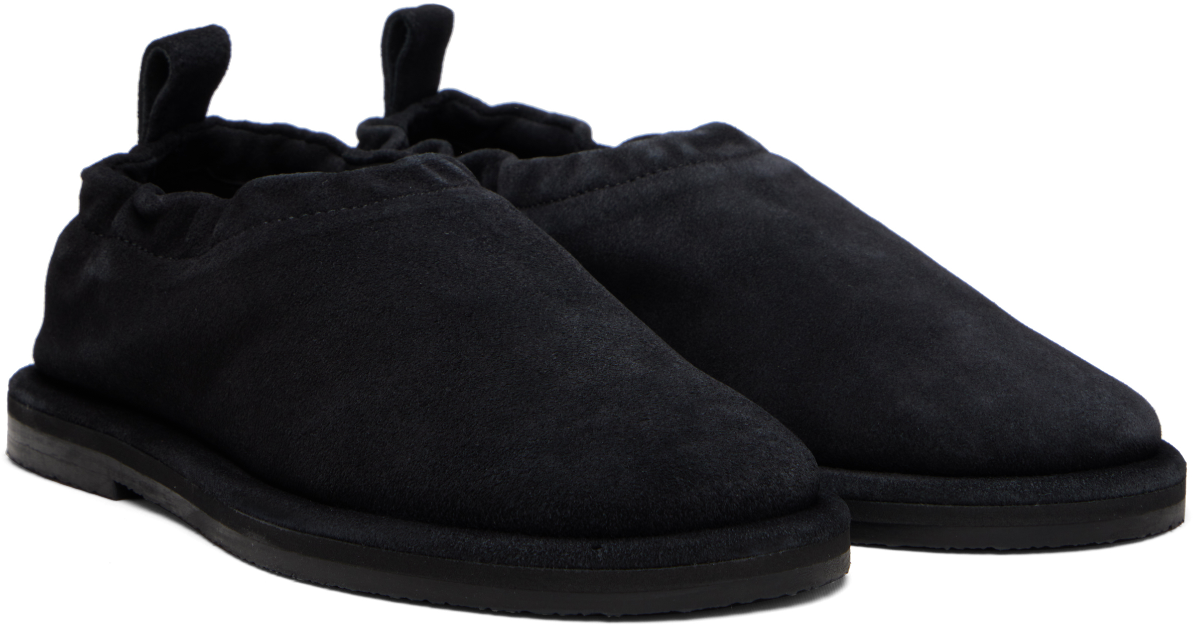 Studio Nicholson Black Korine Suede Slippers
