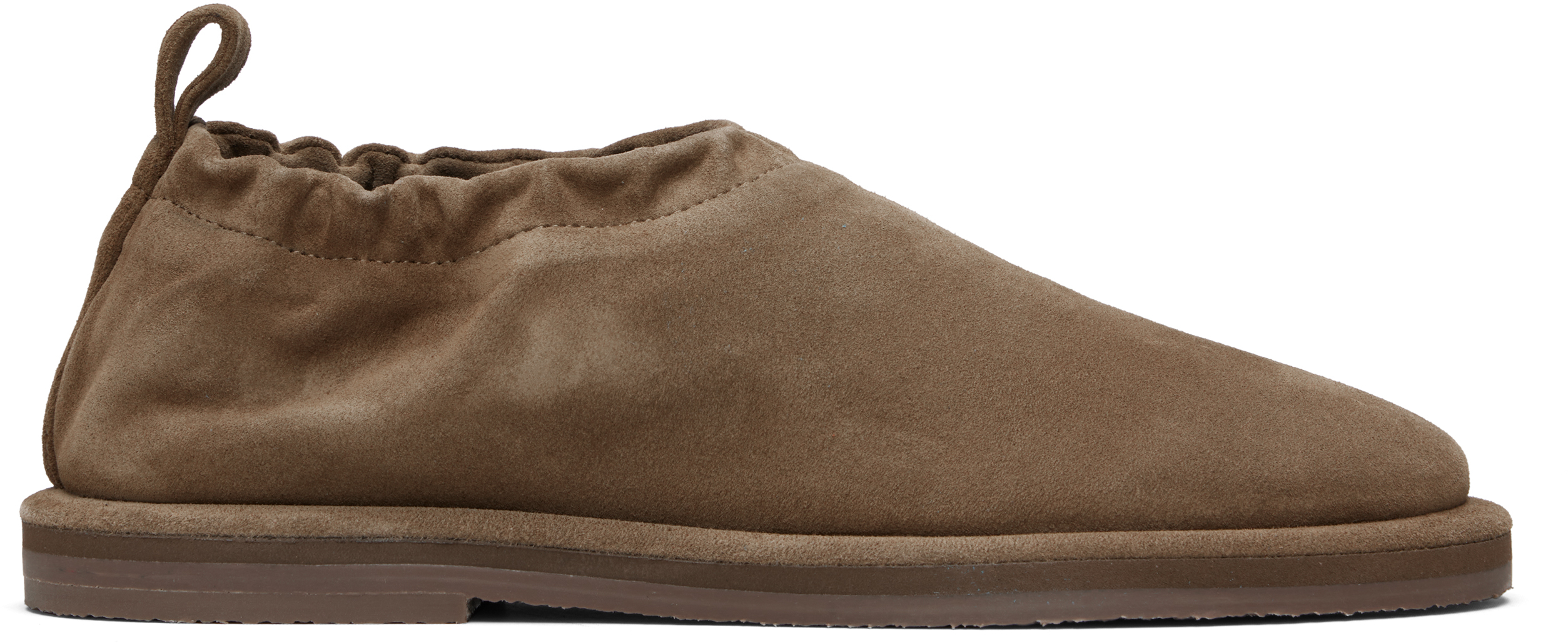 Studio Nicholson Taupe Korine Suede Loafers In Brown