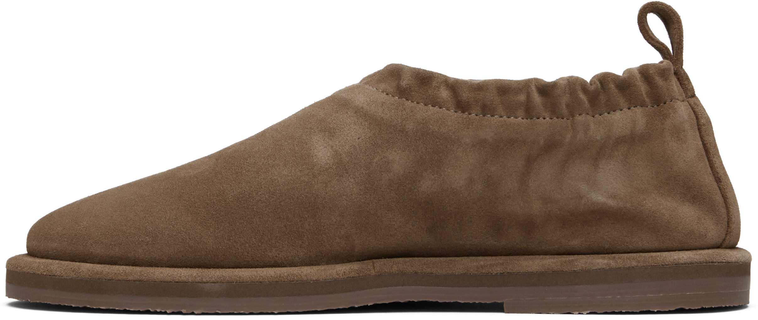 Studio Nicholson Taupe Korine Suede Loafers In Brown