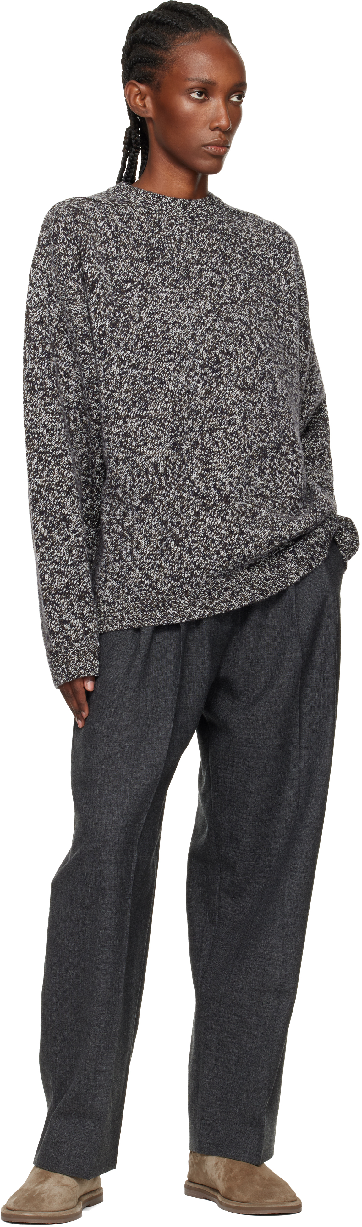 Studio Nicholson Taupe Korine Suede Loafers In Brown