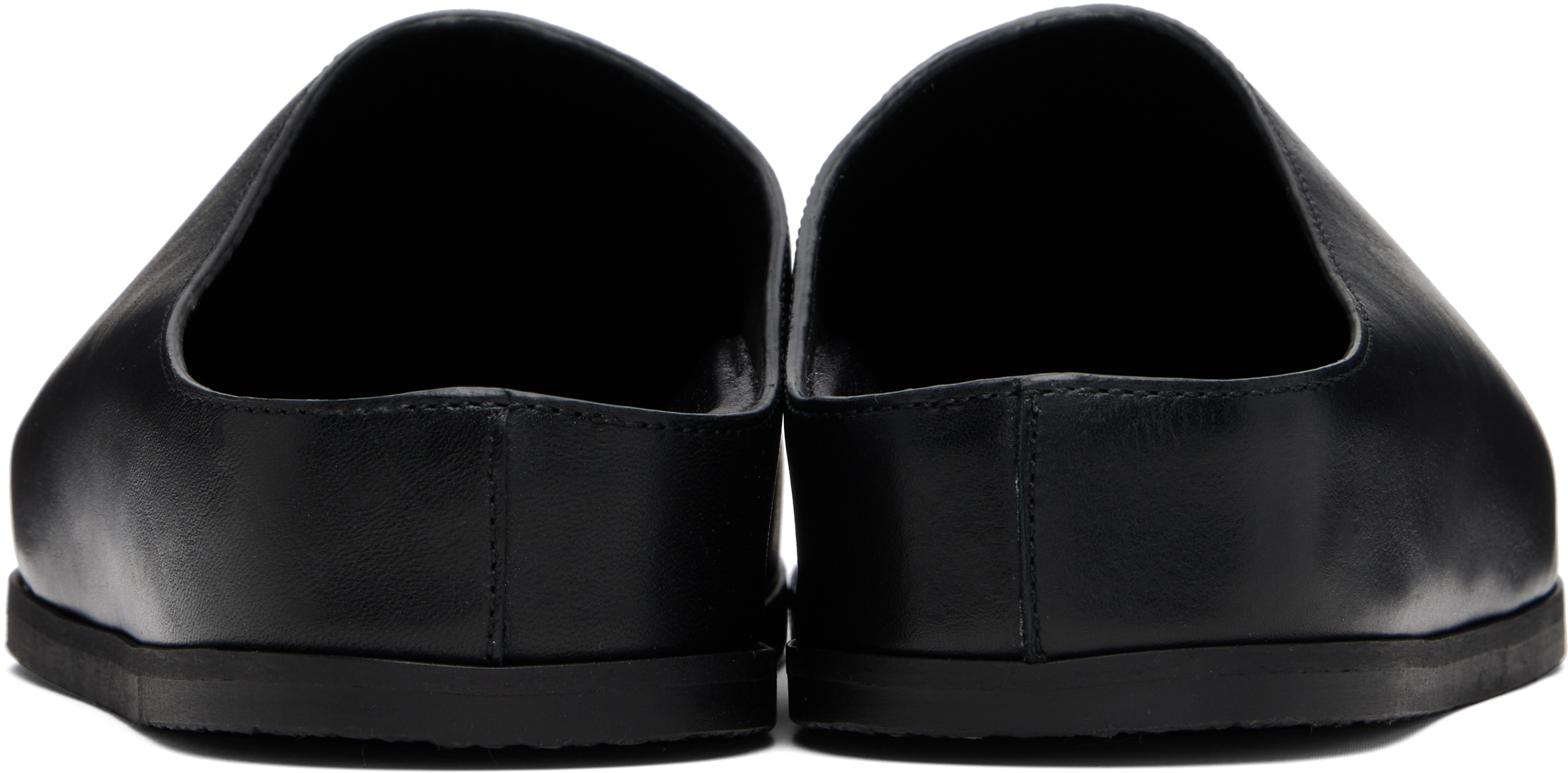 Studio Nicholson Black Wearing Clog Loafers In Animal Print