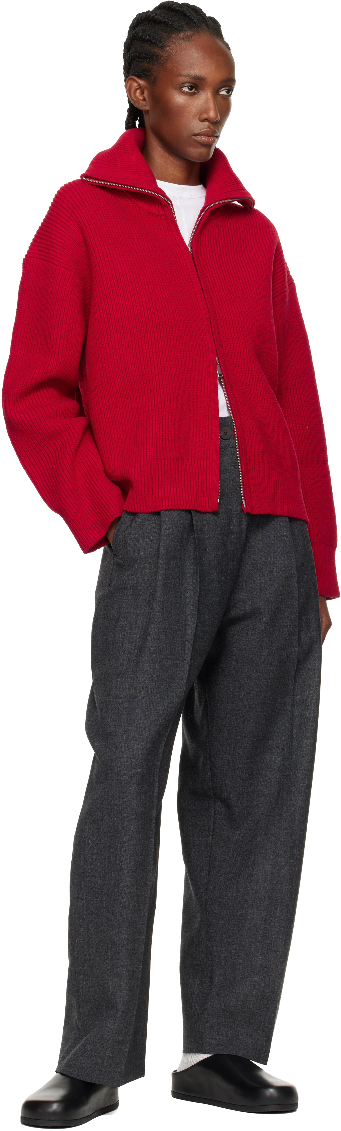 Studio Nicholson Black Wearing Clog Loafers In Animal Print