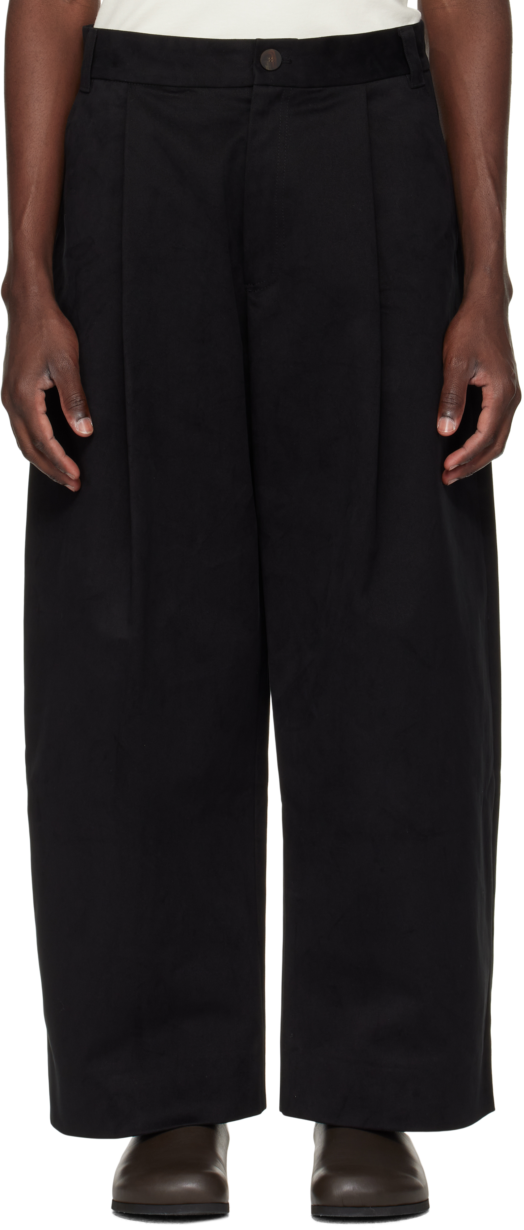 Navy Sorte Trousers