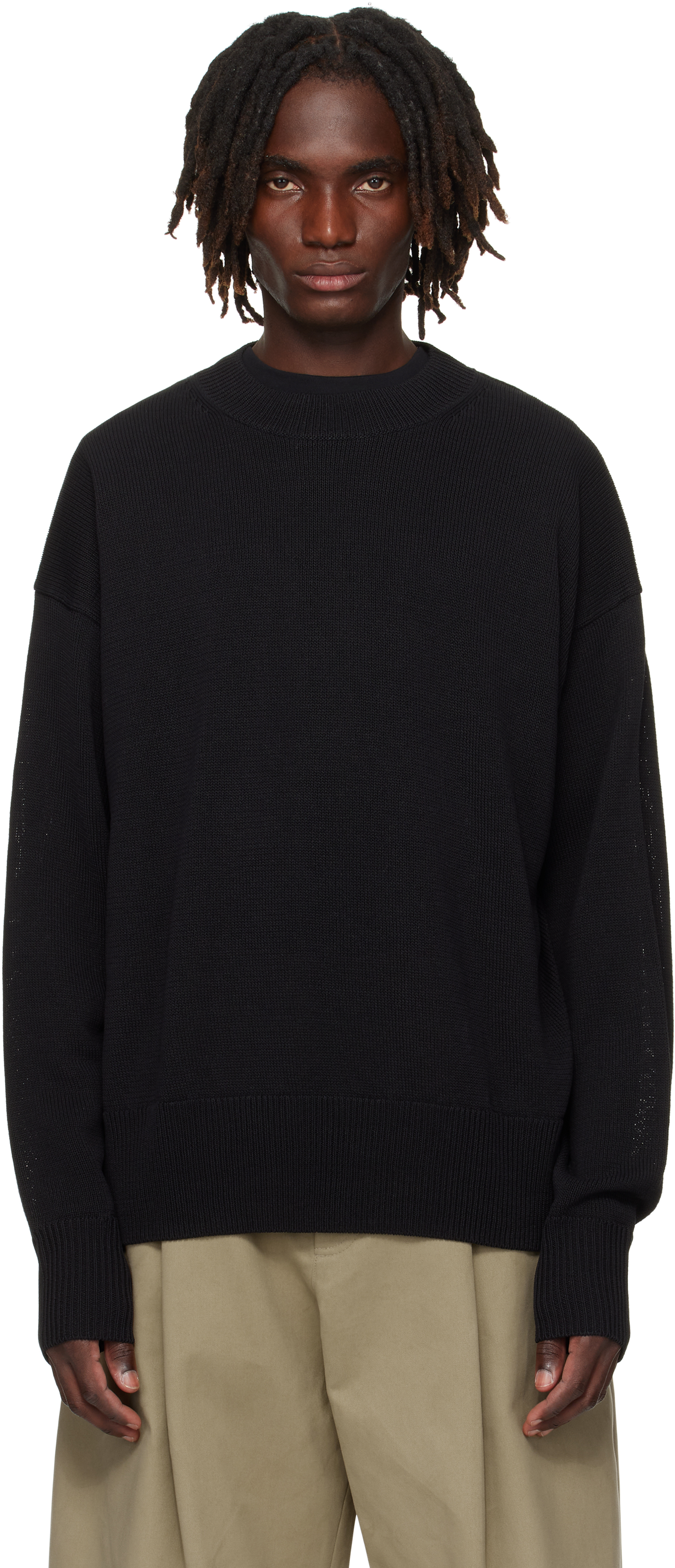 Studio Nicholsonのブラック Kami ニット プルオーバーがセール中