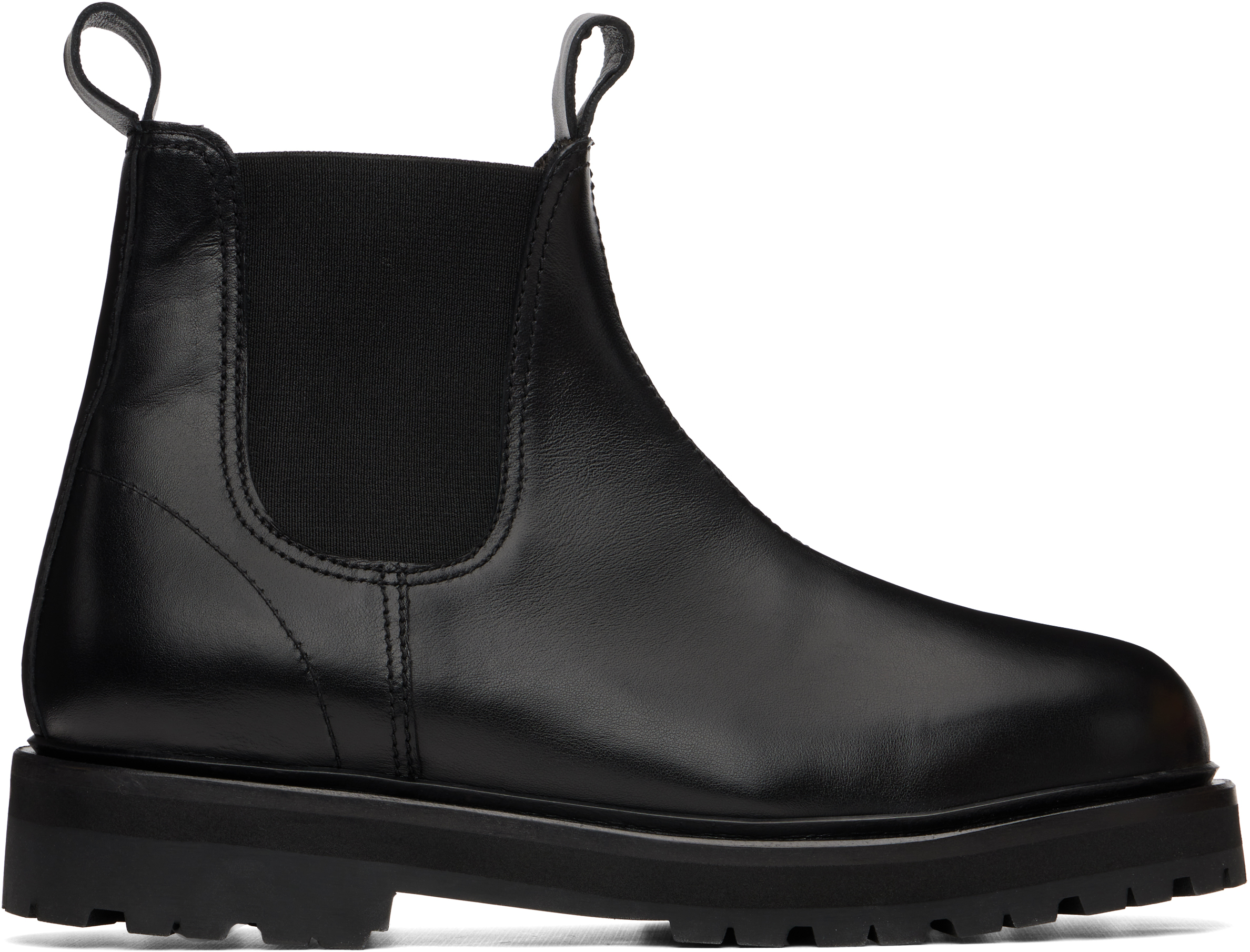 Studio Nicholson Leather Chelsea Boots In Black