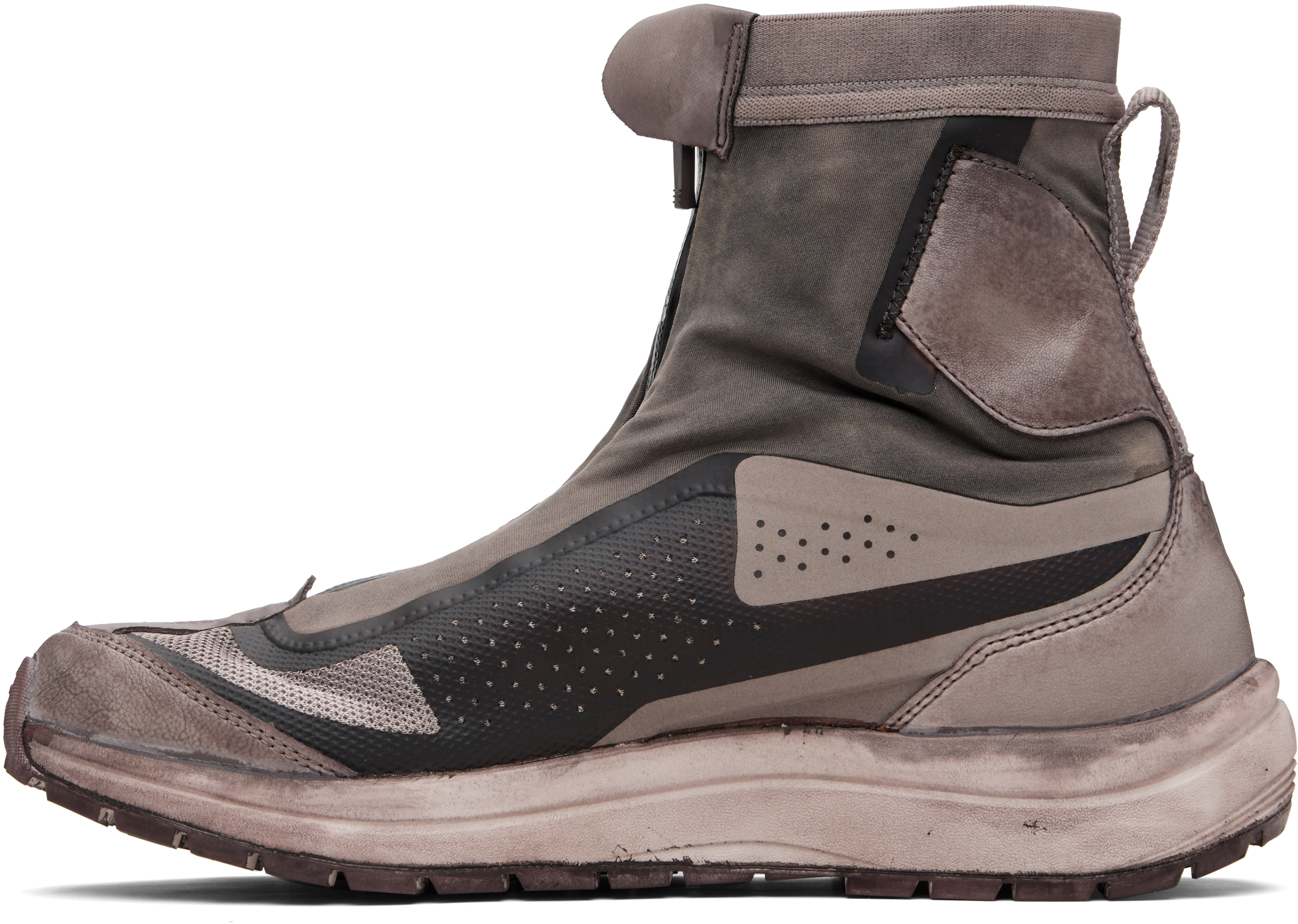 11 By Boris Bidjan Saberi Taupe Salomon Edition Bamba 2 High V2 Sneakers