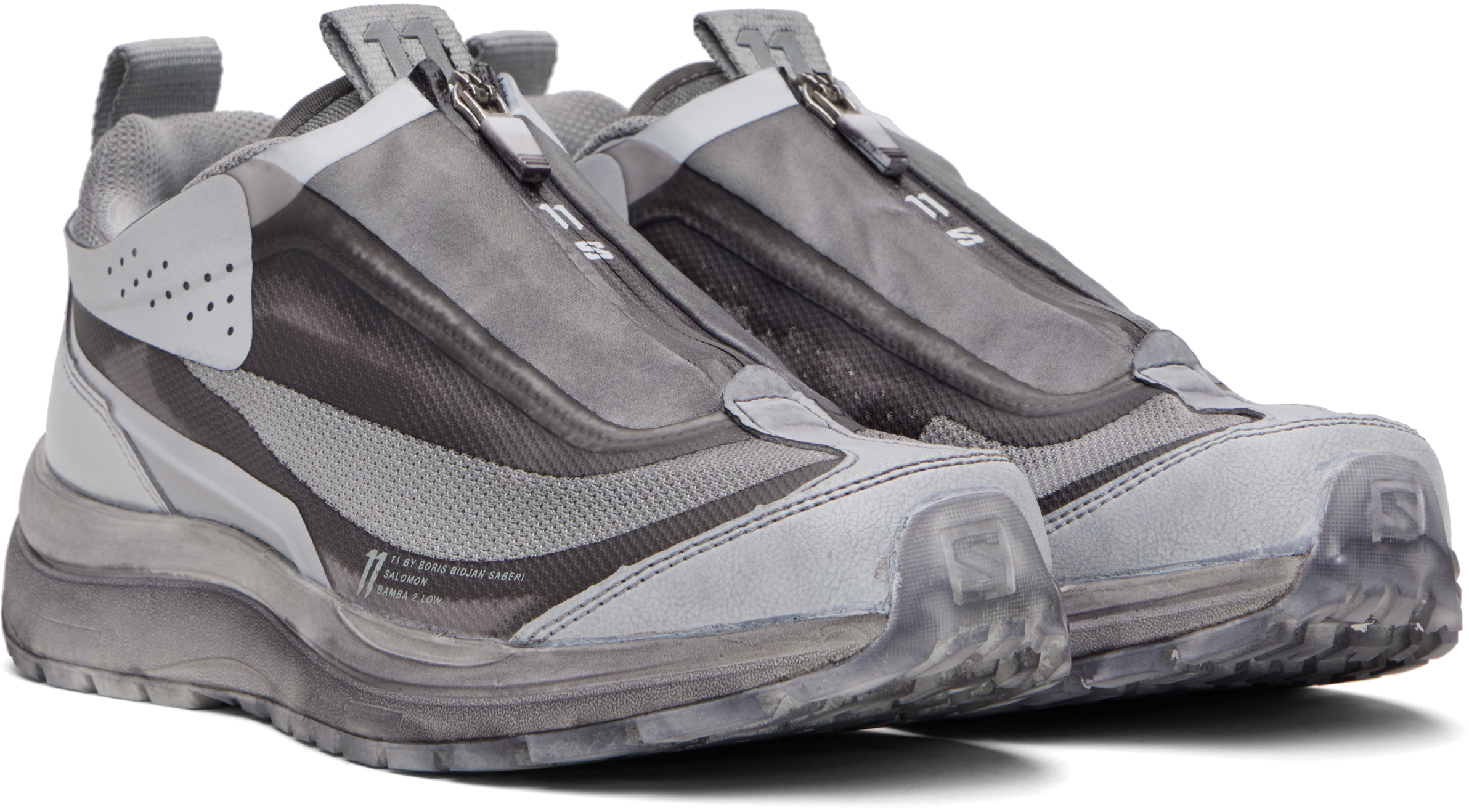 11 By Boris Bidjan Saberi グレー Salomonエディション Bamba 2 Low V2 スニーカー In Gray