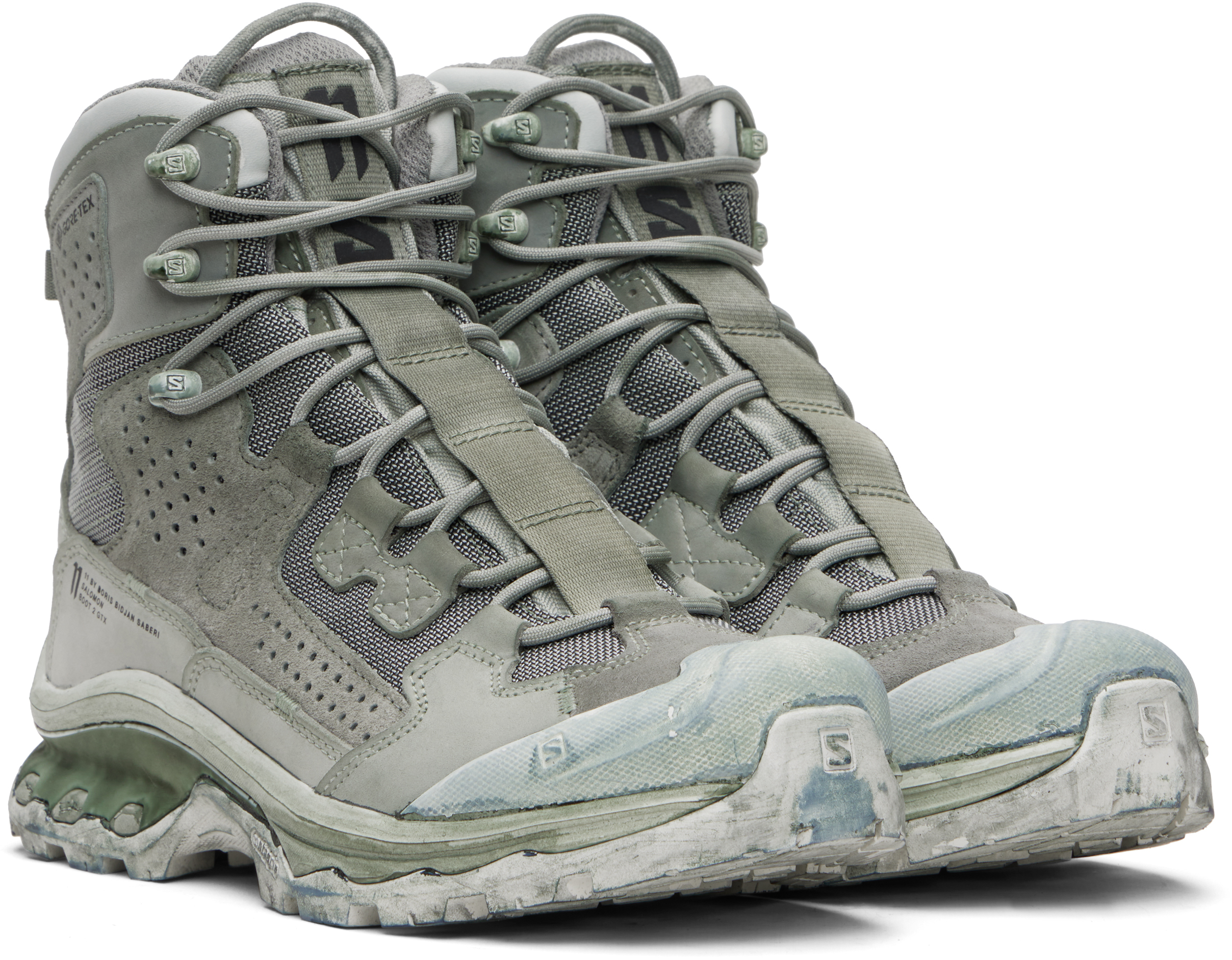 11 By Boris Bidjan Saberi Green Salomon Edition 2 Gtx Boots In Multi