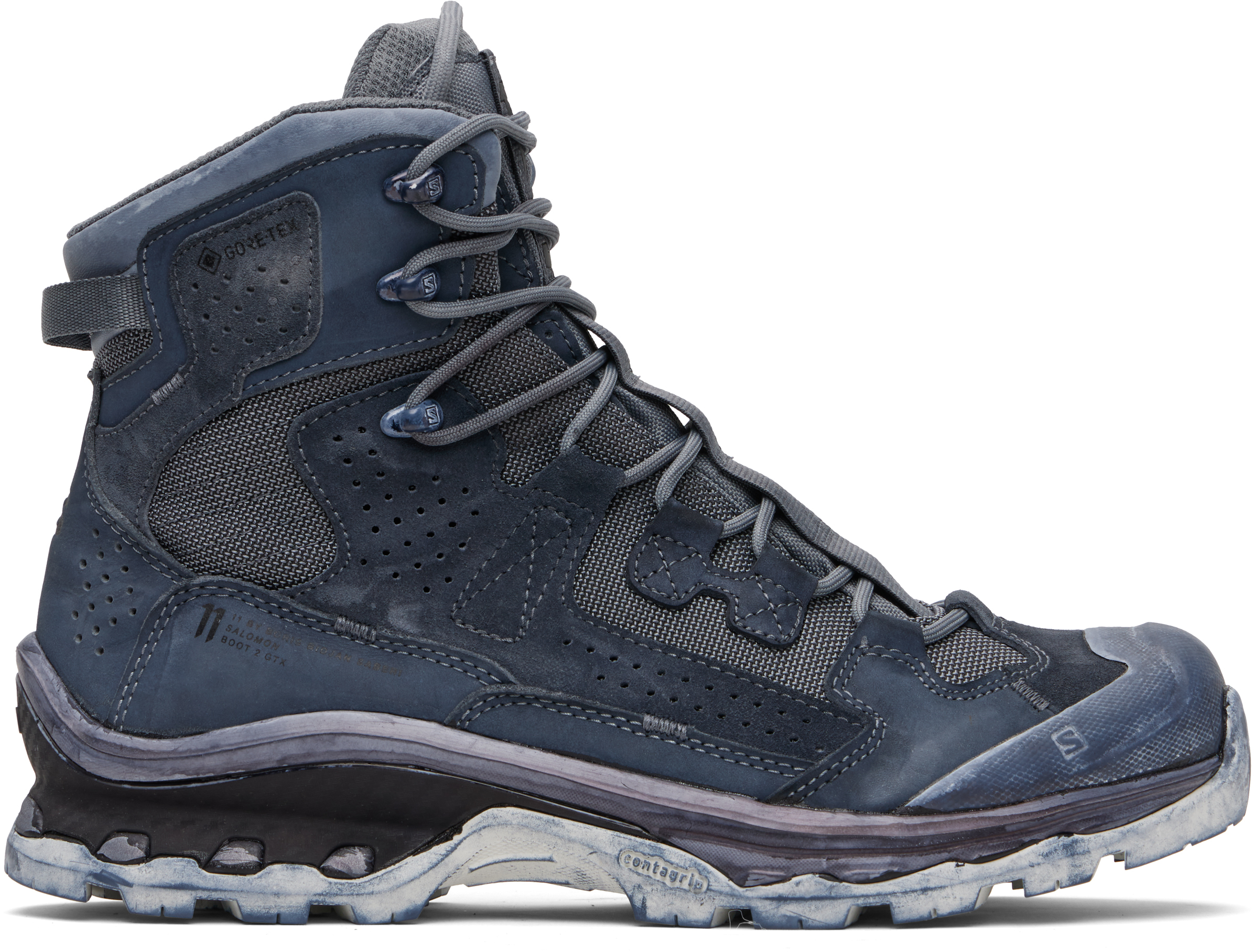 Navy Salomon Edition 2 GTX Boots by 11 by Boris Bidjan Saberi on Sale