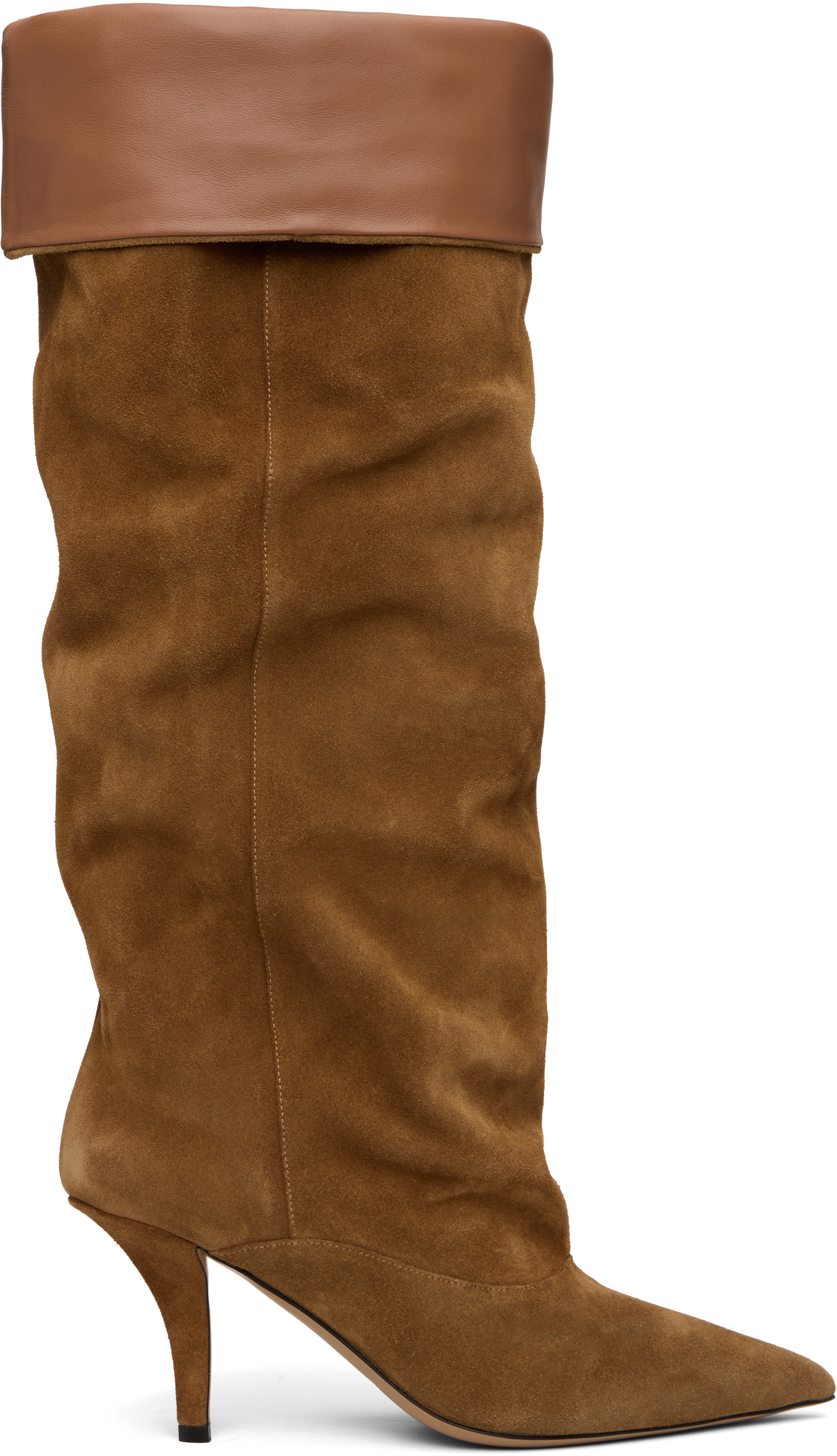 Paris Texas Boots In Light Brown Calf Suede Leather In Brown