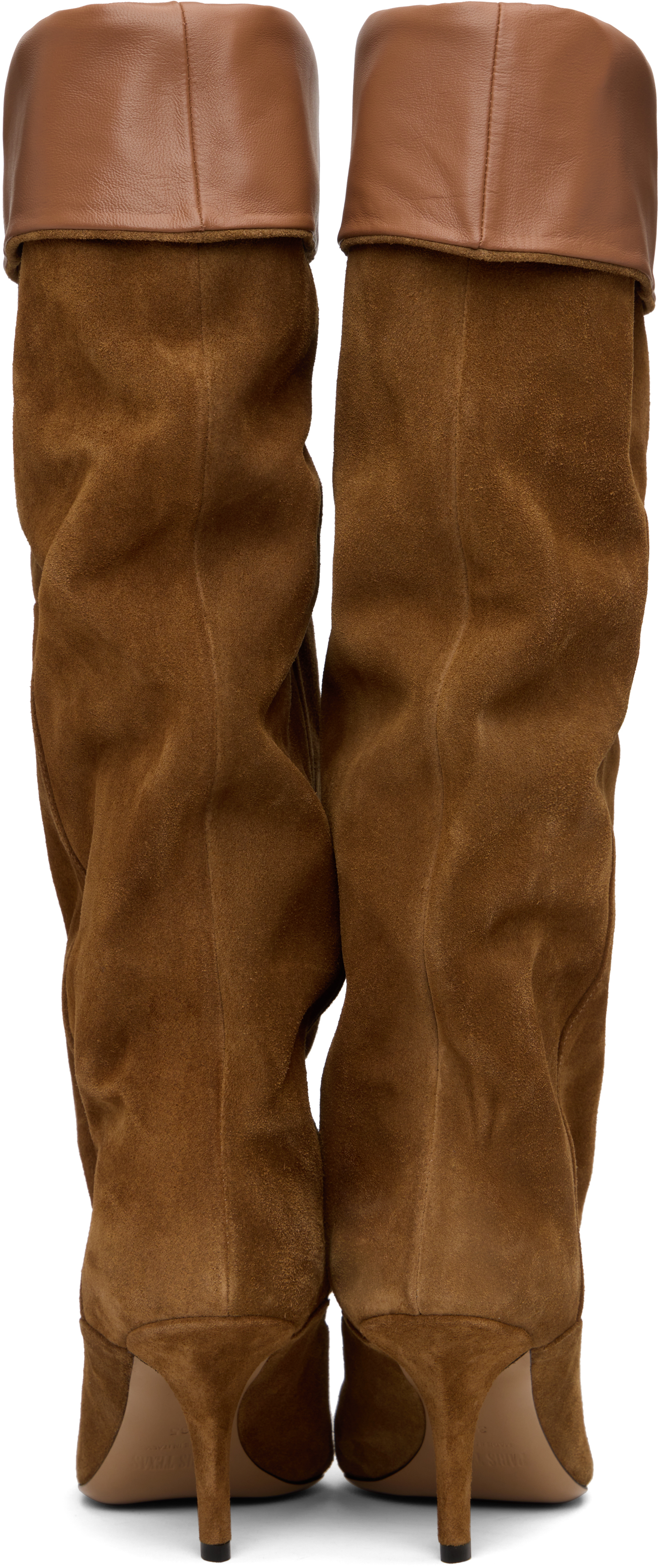 Paris Texas Boots In Light Brown Calf Suede Leather In Brown