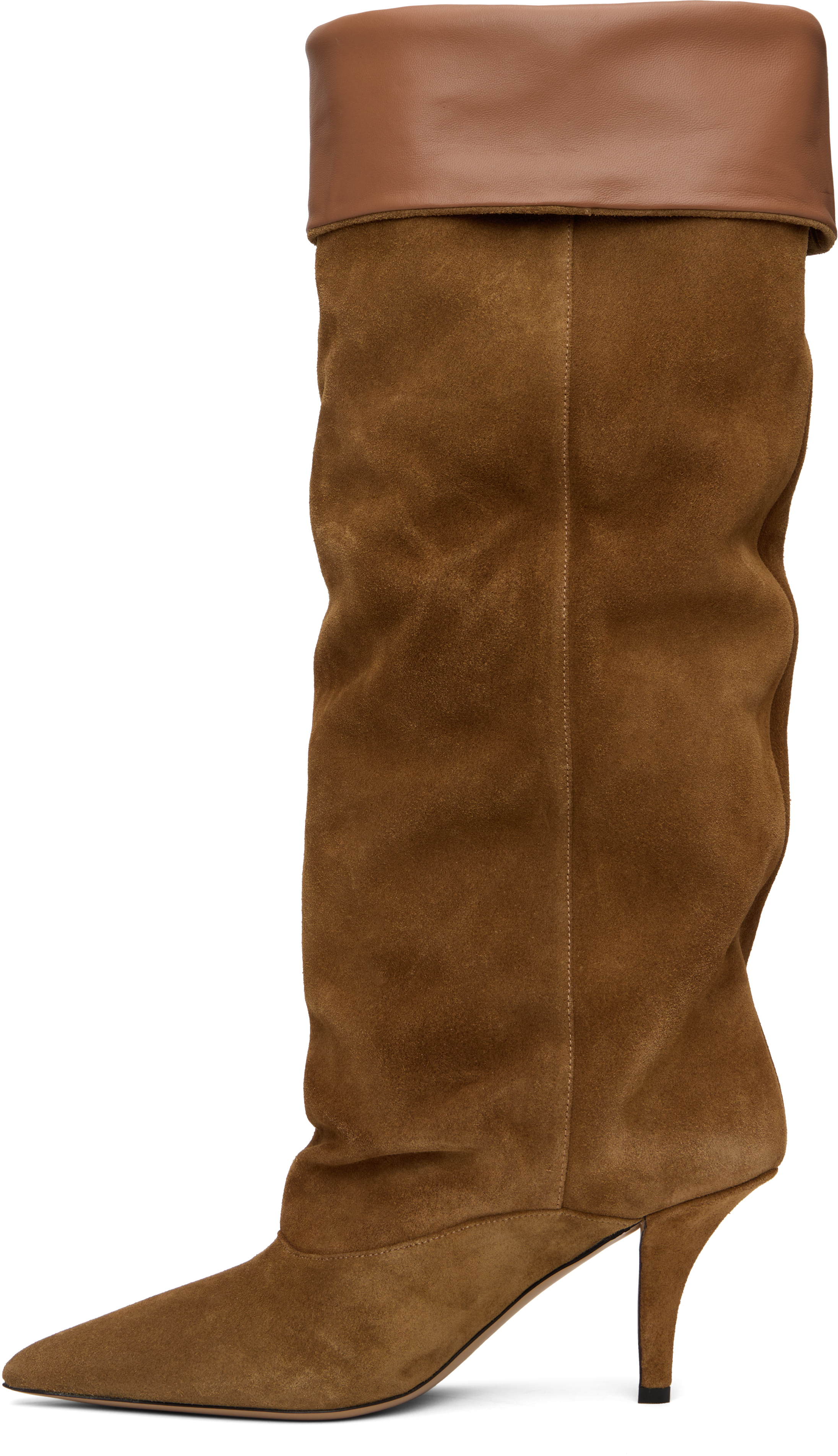 Paris Texas Boots In Light Brown Calf Suede Leather In Brown