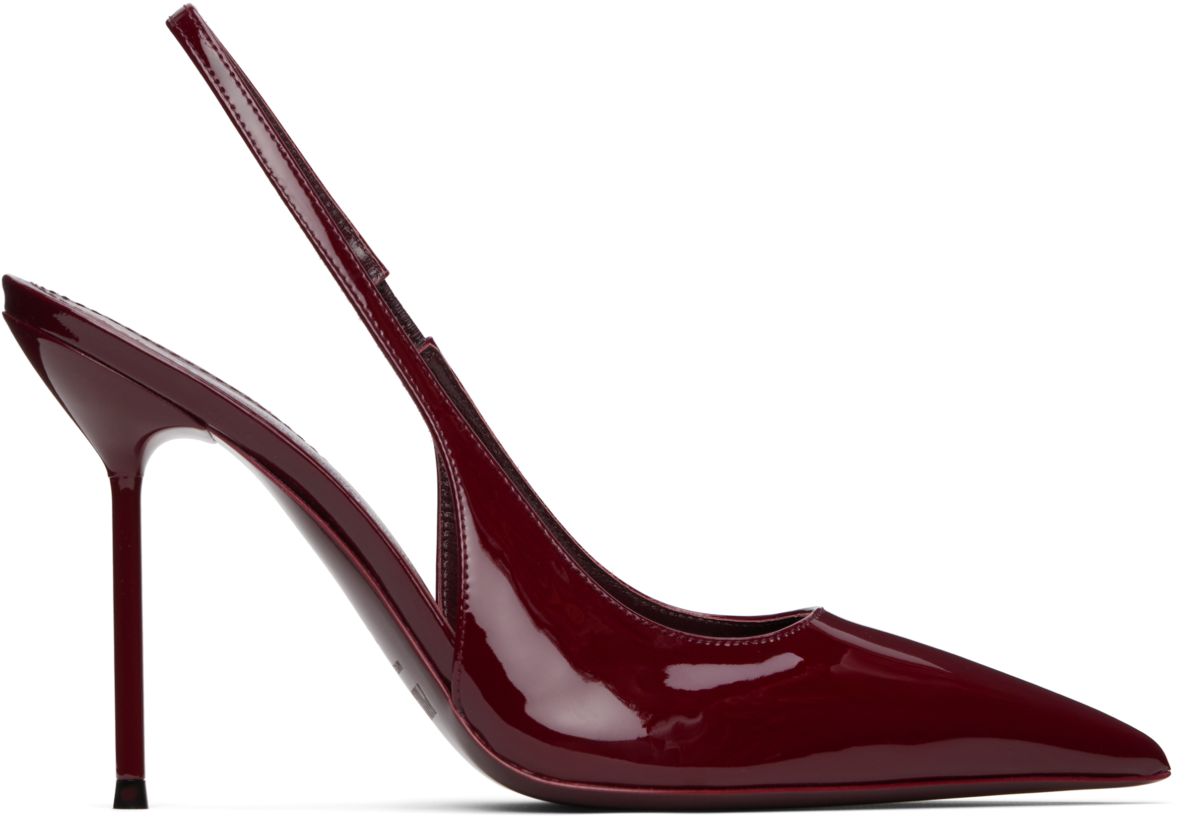 Paris Texas: Burgundy Lidia Slingback Heels | SSENSE