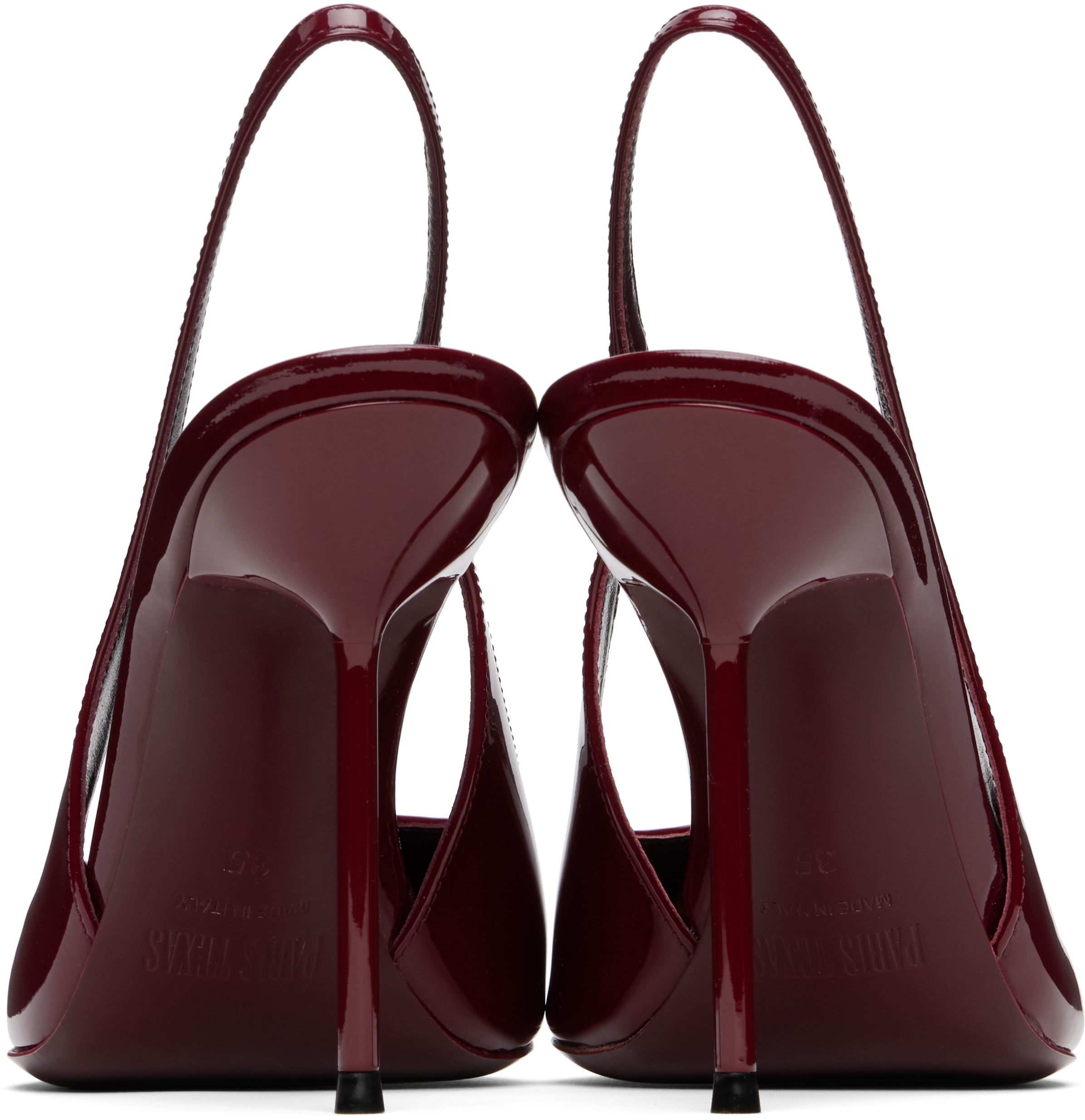 Paris Texas Slingback Lidia Rouge Noir In Patent Leather In Red