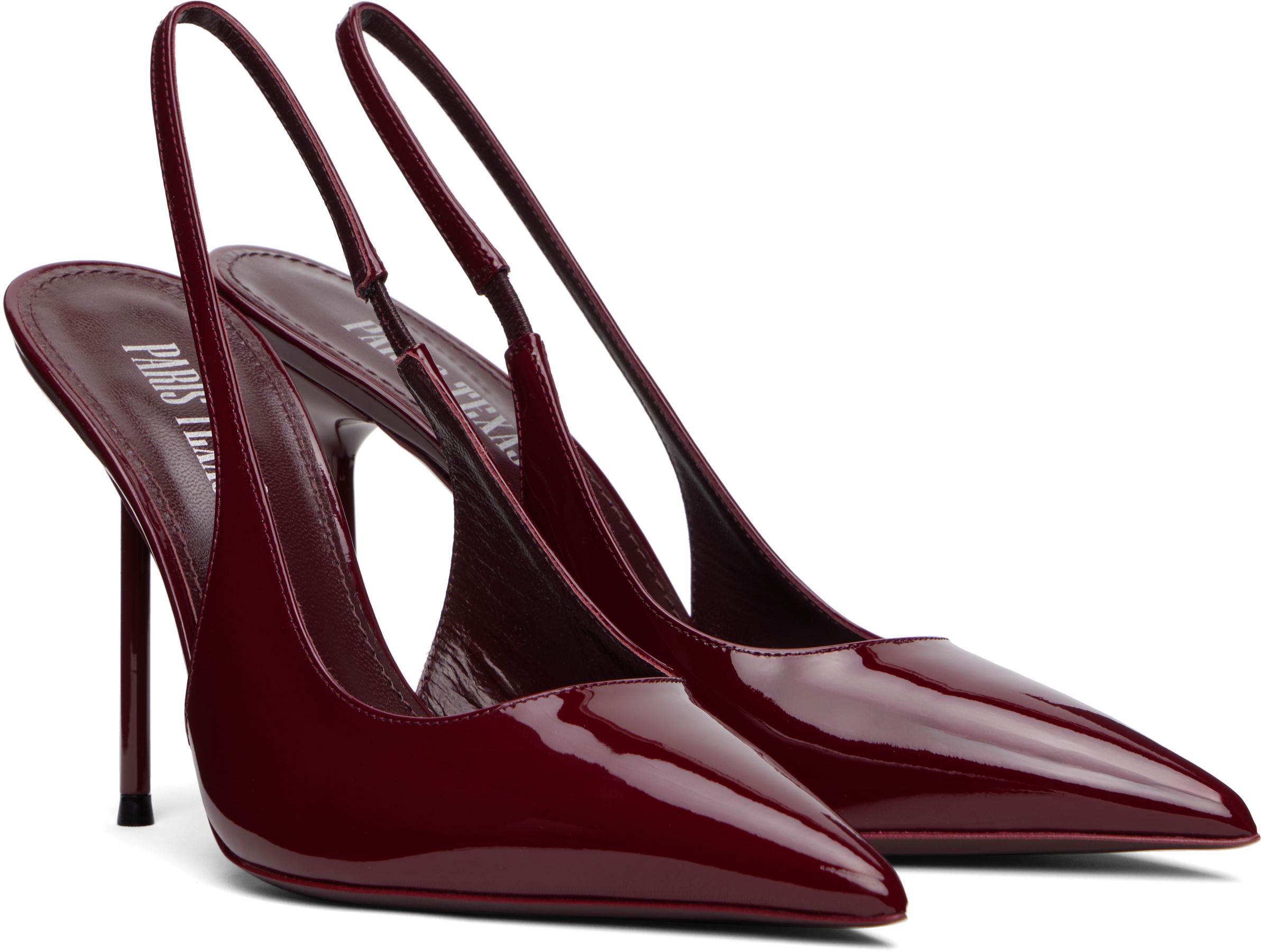 Paris Texas Slingback Lidia Rouge Noir In Patent Leather In Red
