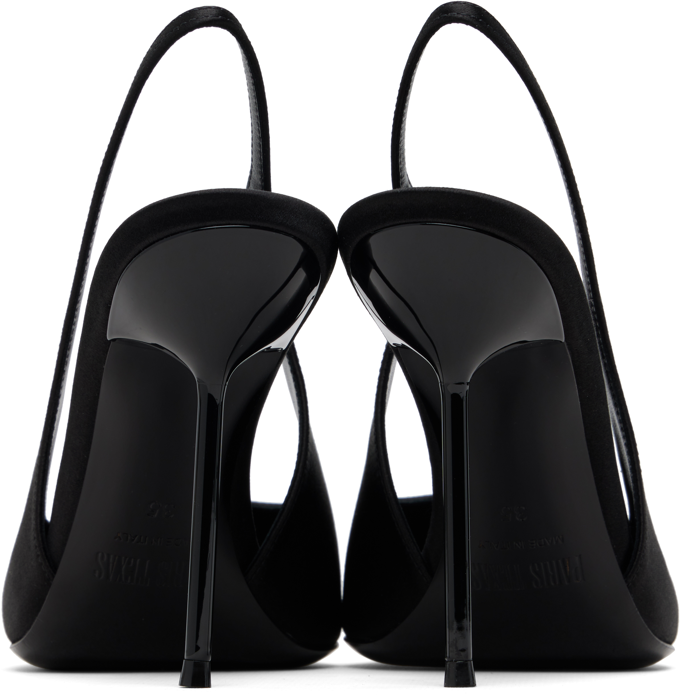 Paris Texas Slingback Pumps Pointed Toe Design In Black