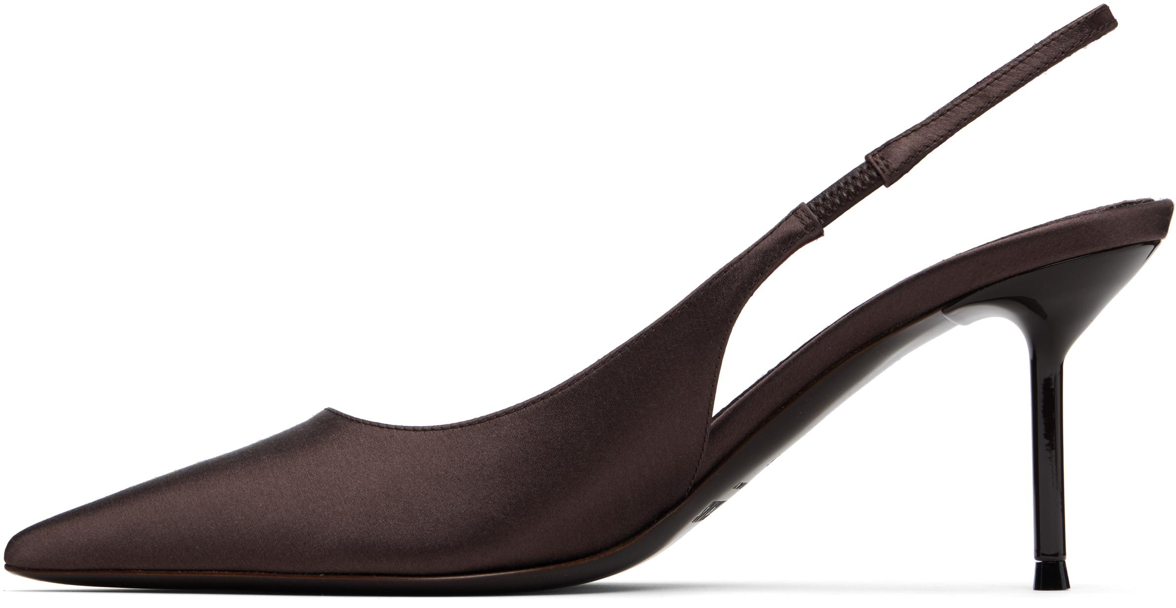 Paris Texas Lidia Back Strap Pointed Pumps In Brown
