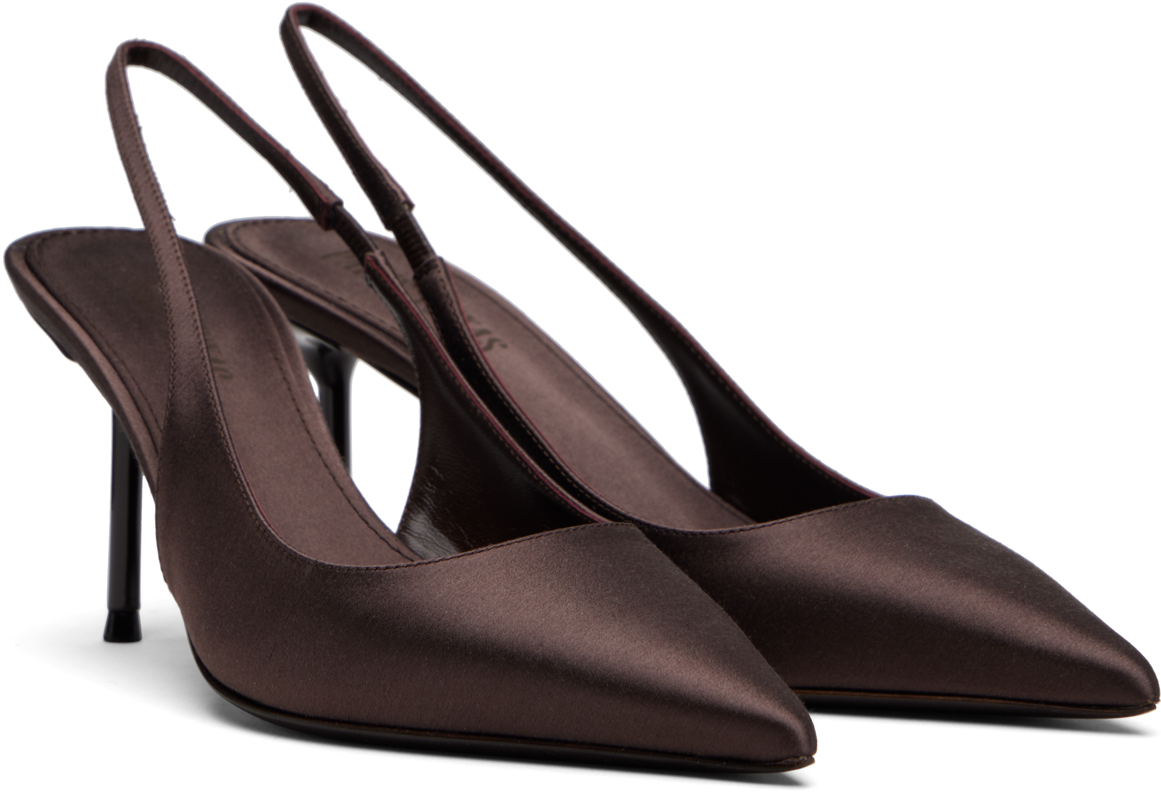 Paris Texas Lidia Back Strap Pointed Pumps In Brown