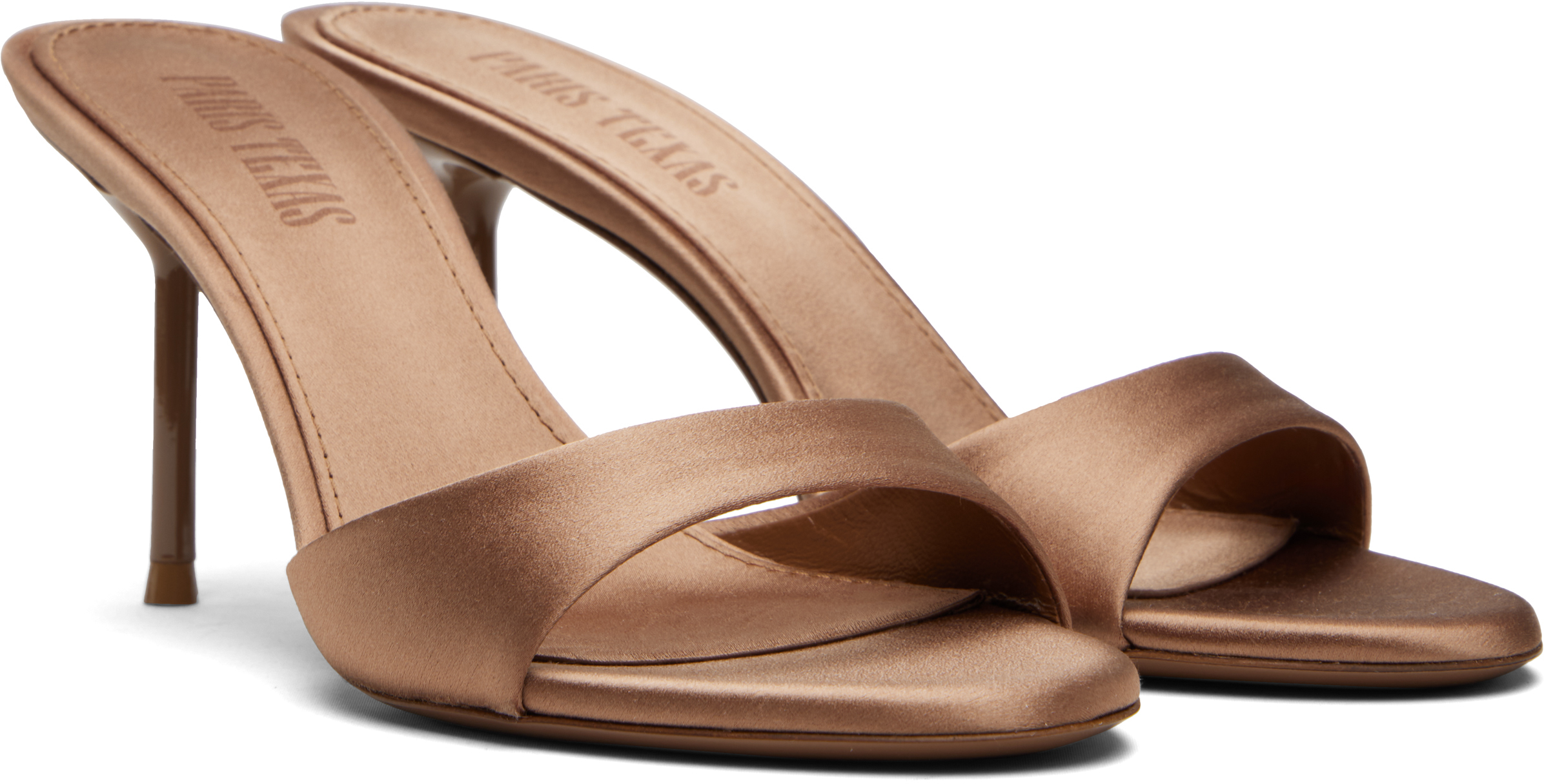 Paris Texas Tan Lidia Mule 70 Heeled Sandals In Brown