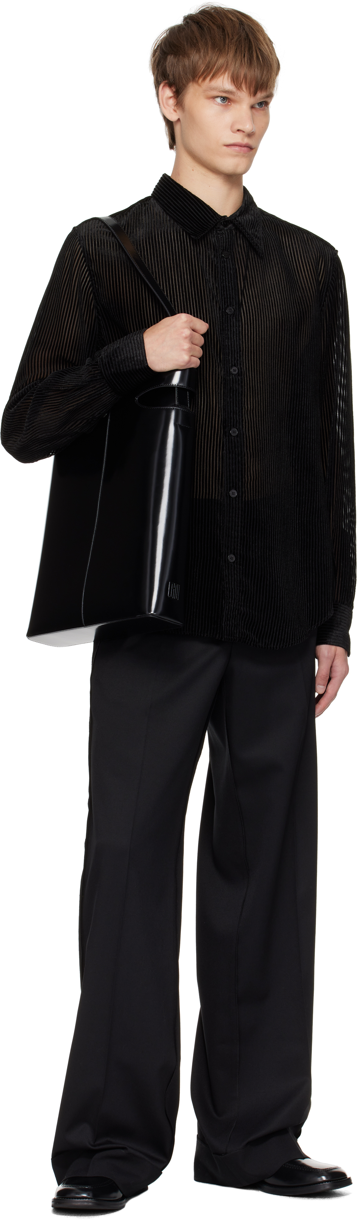 Lgn Louis Gabriel Nouchi Black Brief Tote In Black