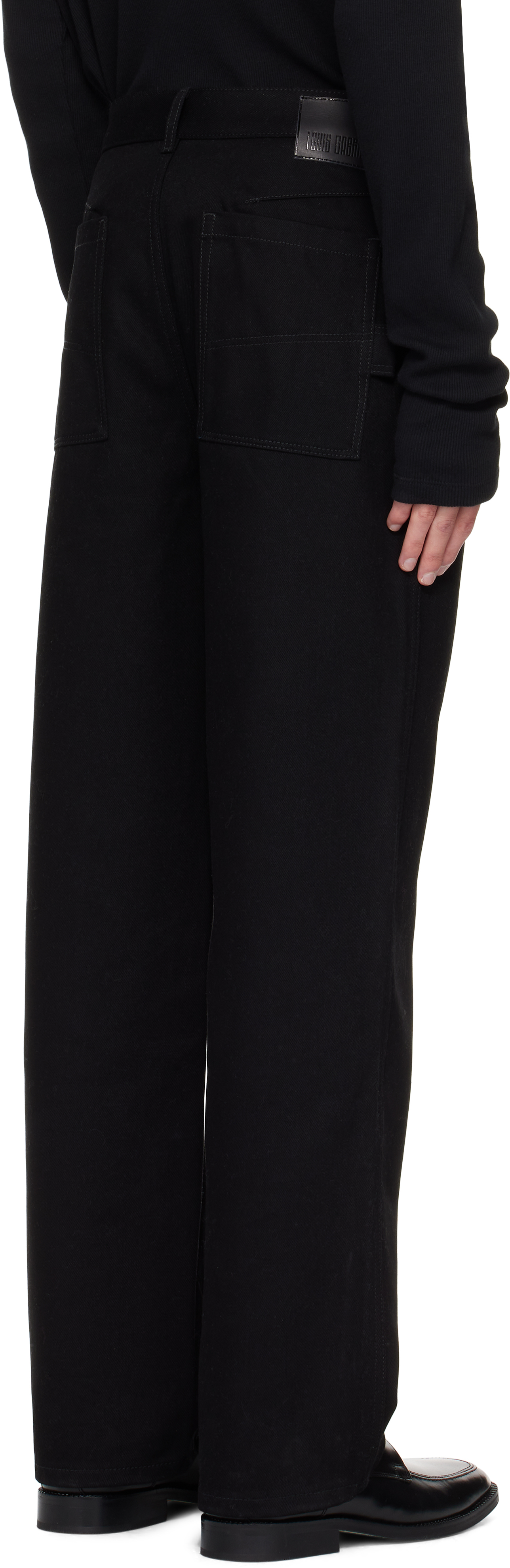Lgn Louis Gabriel Nouchi Black 5-pocket Straight-leg Jeans In Black