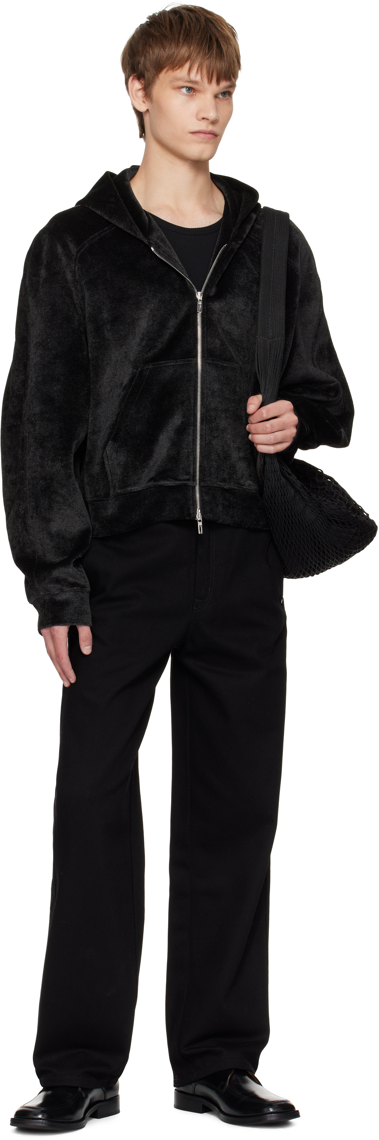 Lgn Louis Gabriel Nouchi Black 5-pocket Straight-leg Jeans In Black