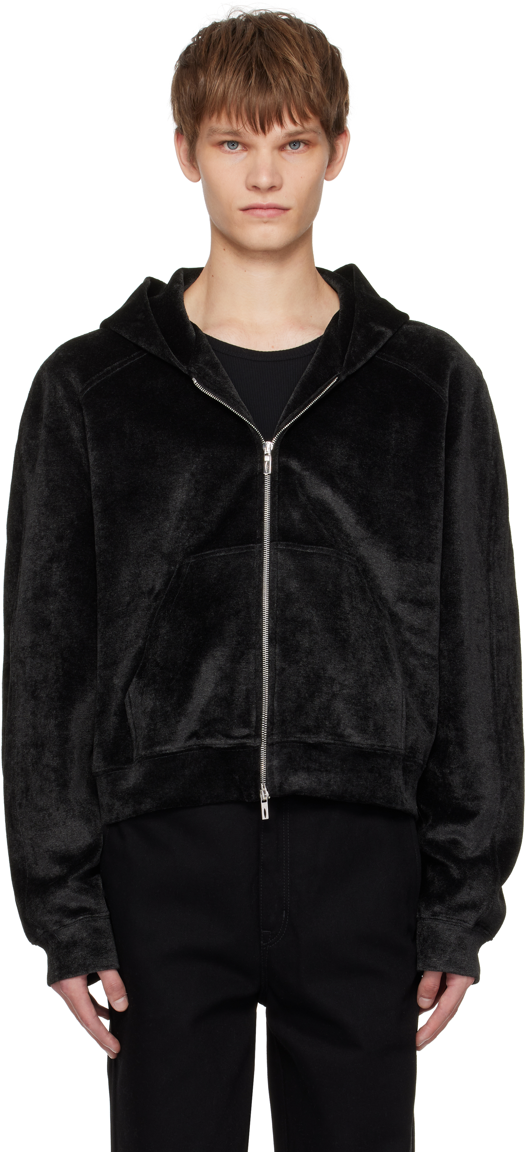 Lgn Louis Gabriel Nouchi Black Raglan Hoodie In Black
