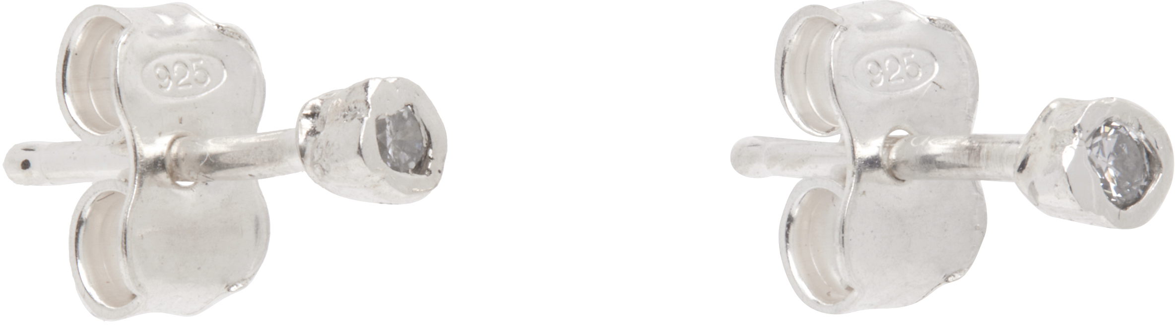 Pearls Before Swine Diamond Stud Earrings In Metallic