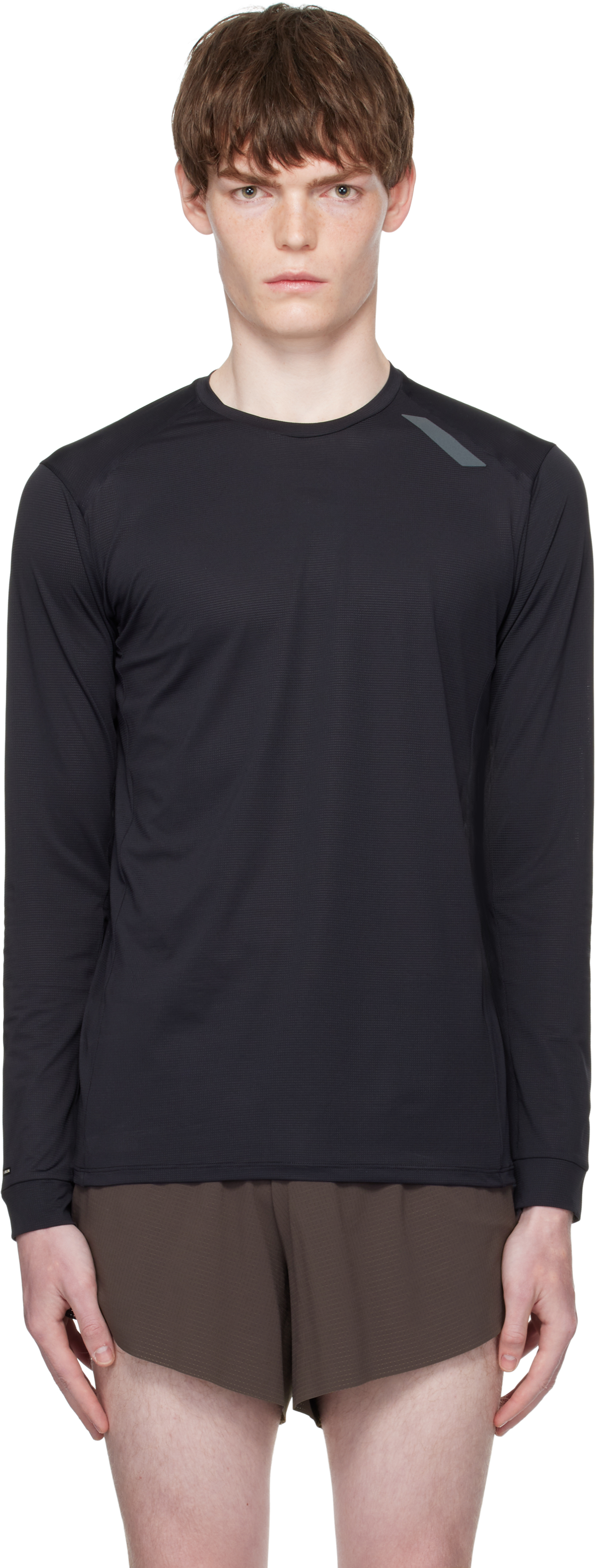 Soar Running: Black Long Sleeve Tech T-shirt | SSENSE
