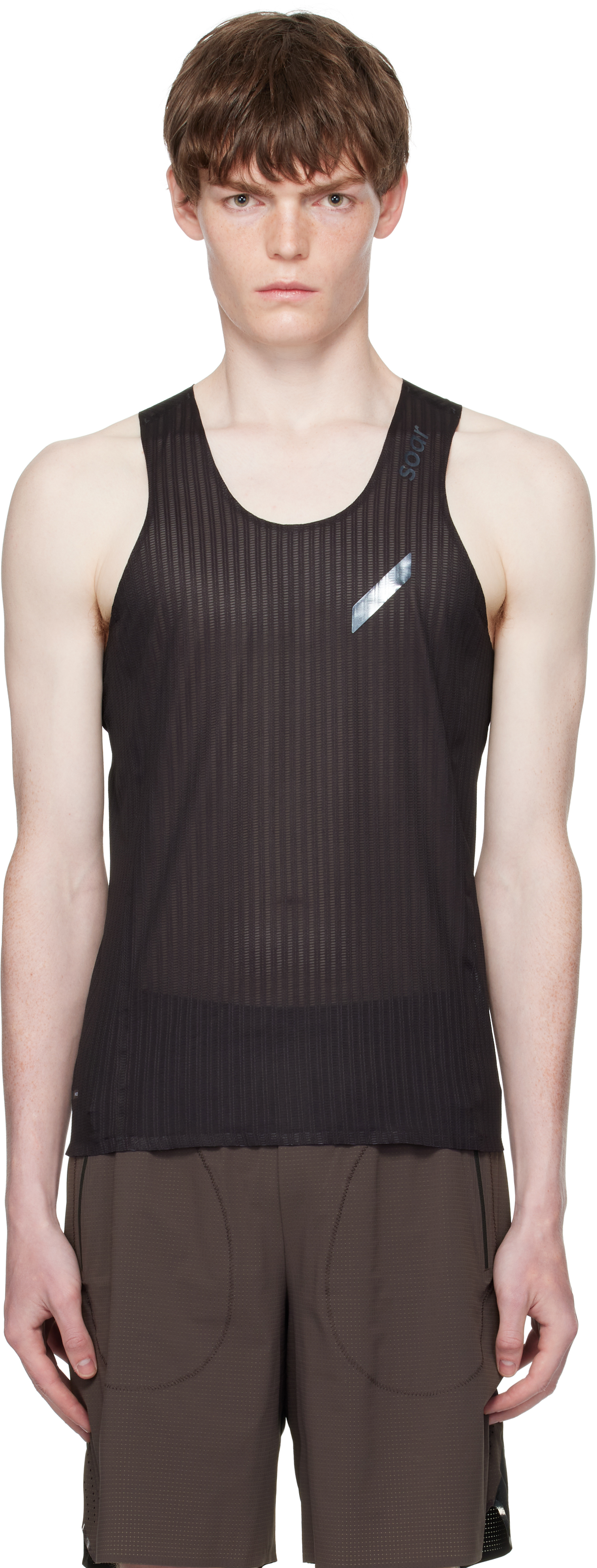 Black Lightweight SPACE3D Race Tank Top