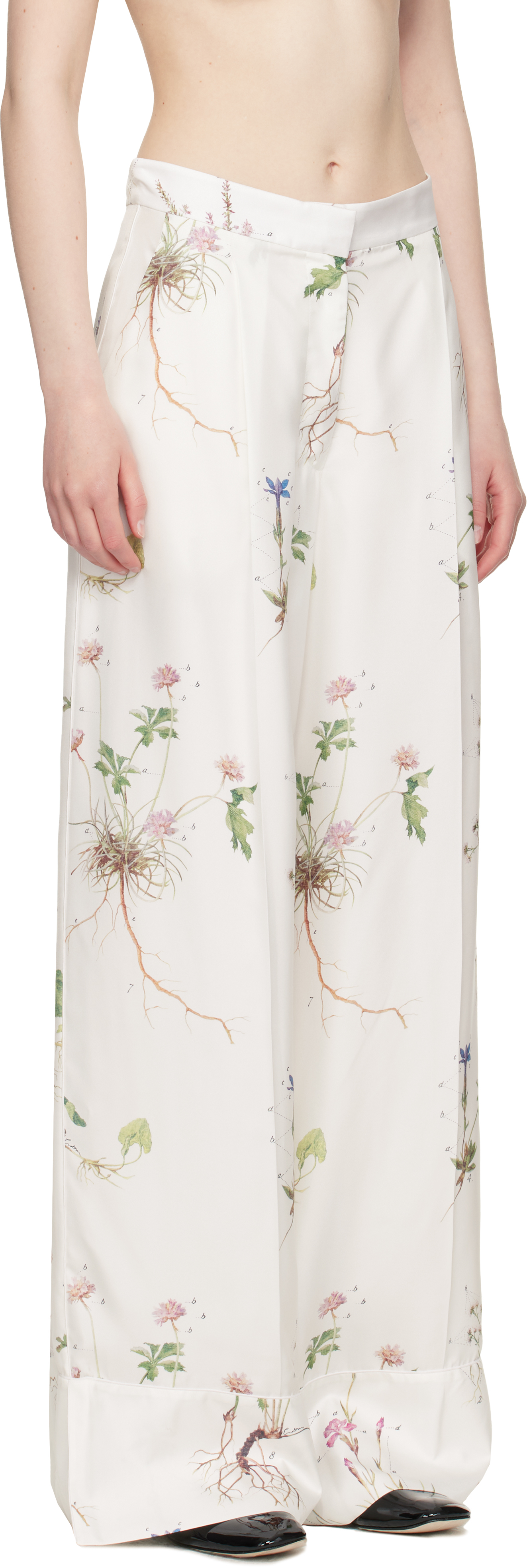 Shop Erdem White Pyjama Trousers
