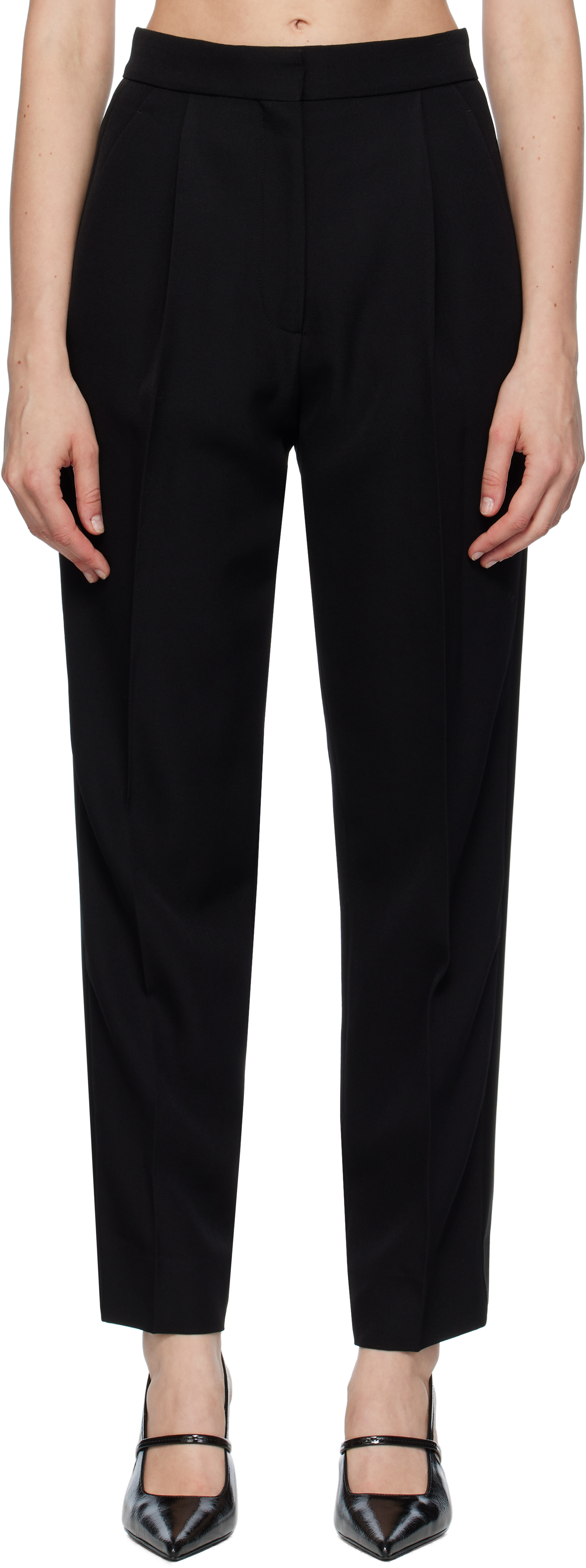 Black Straight Trousers
