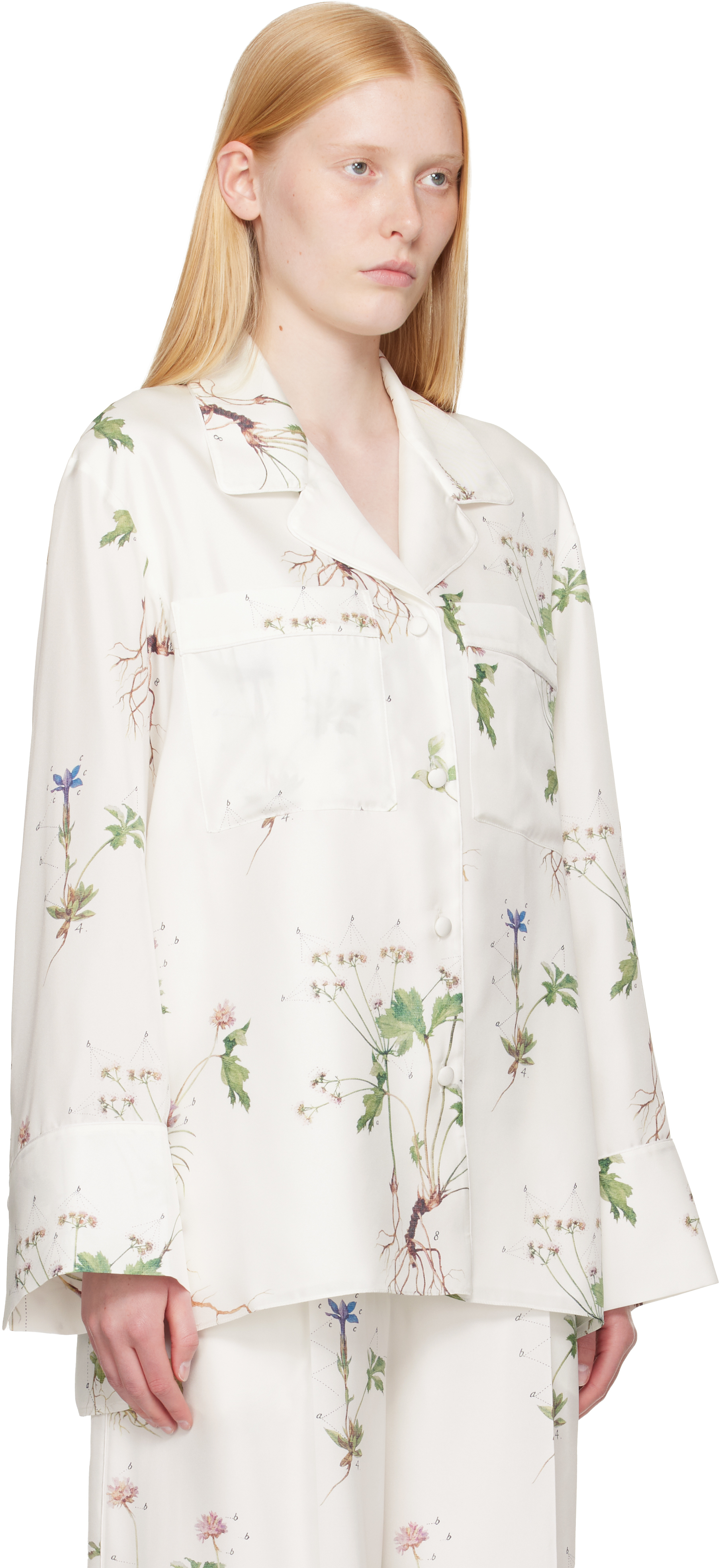 ERDEM WHITE PYJAMA SHIRT 
