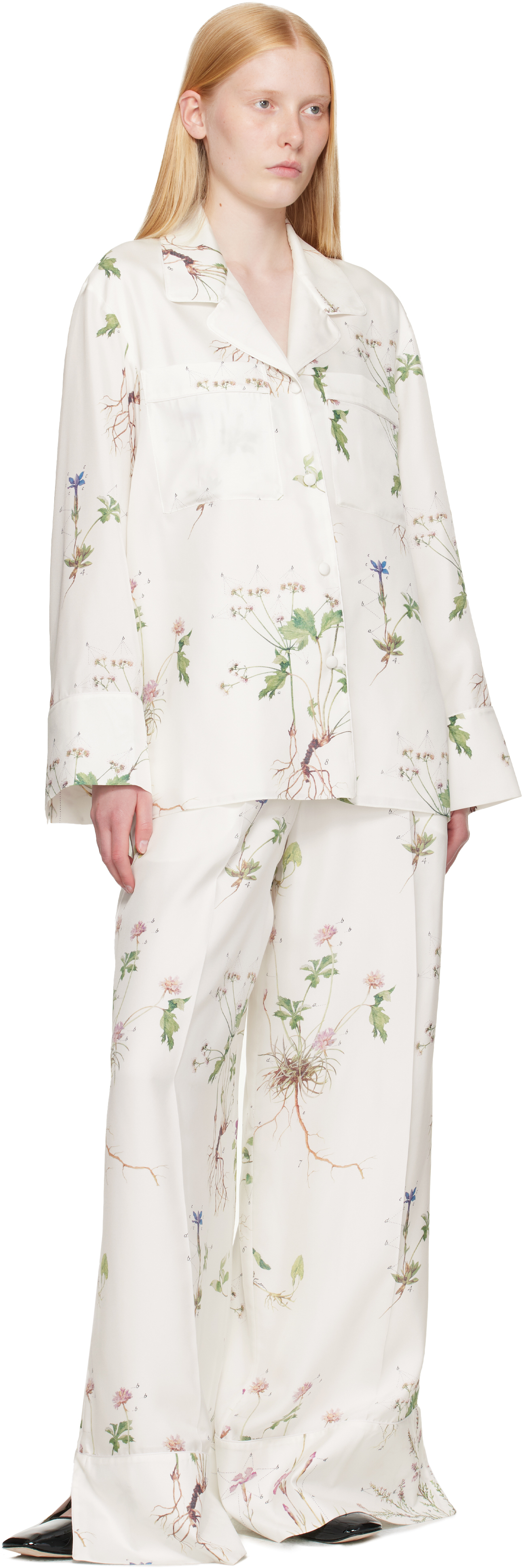 ERDEM WHITE PYJAMA SHIRT 