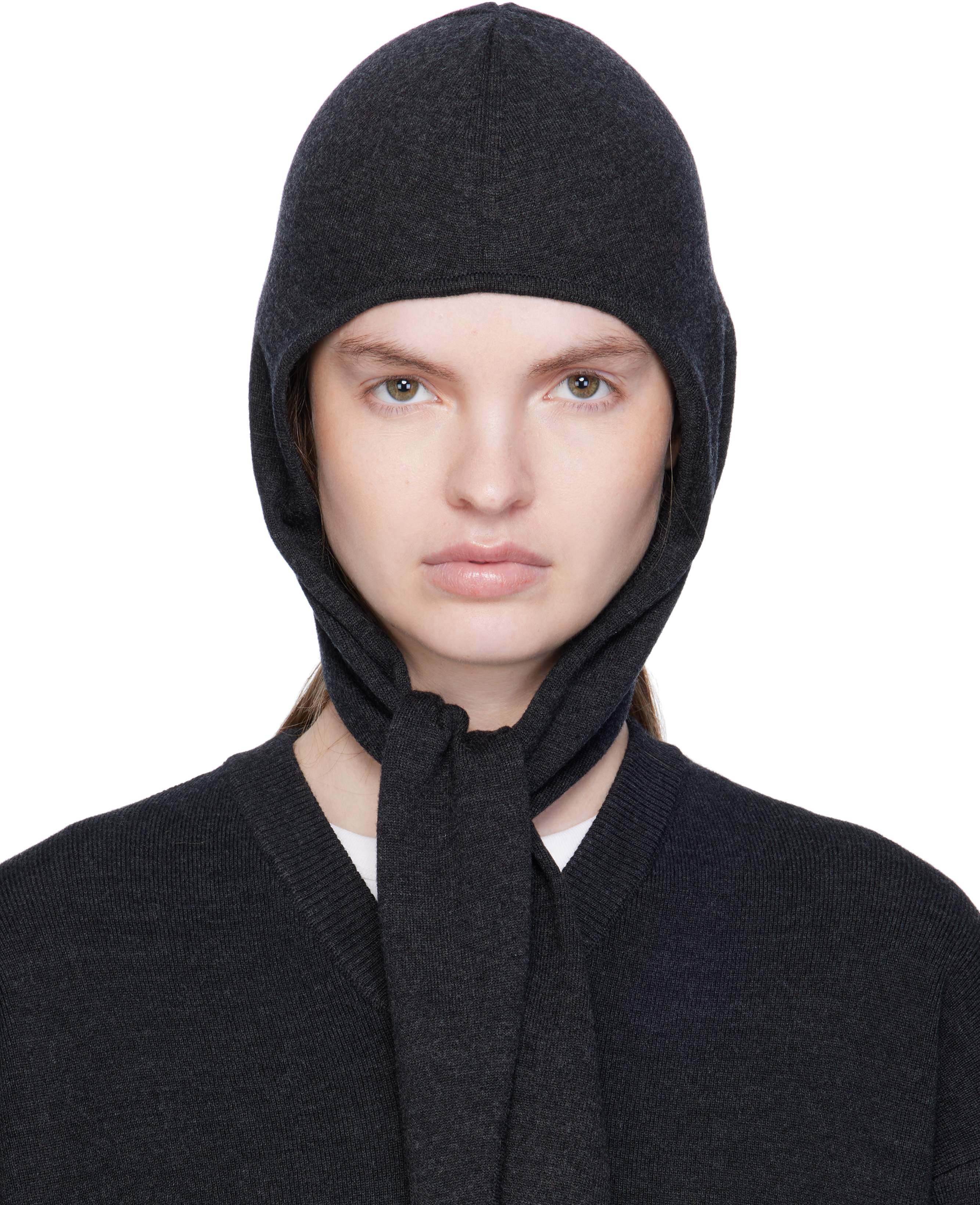 Lemaire Hood Lambswool Beanie in Olive | Smart Closet