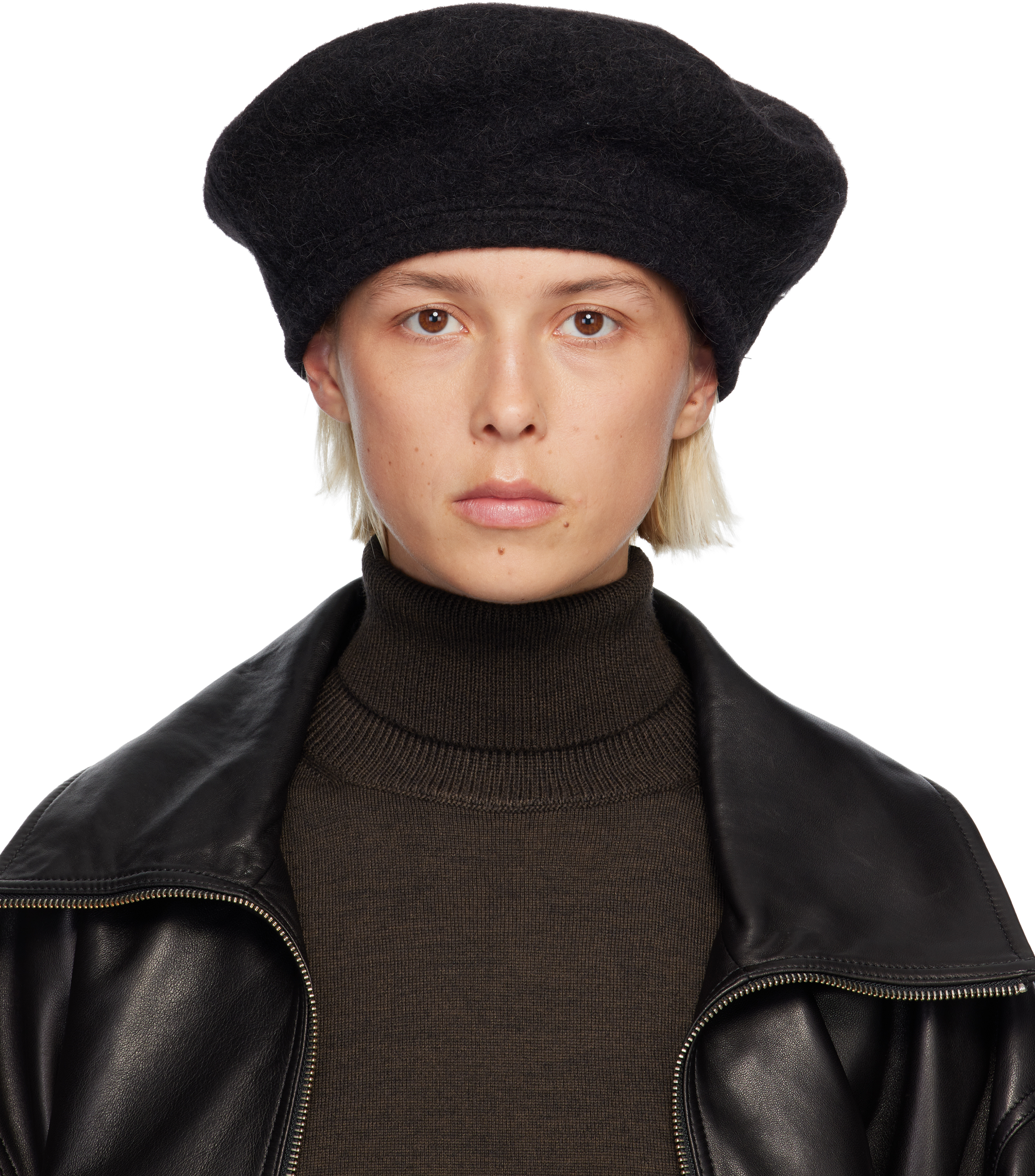 Lemaire Black Oversized Beret In Black