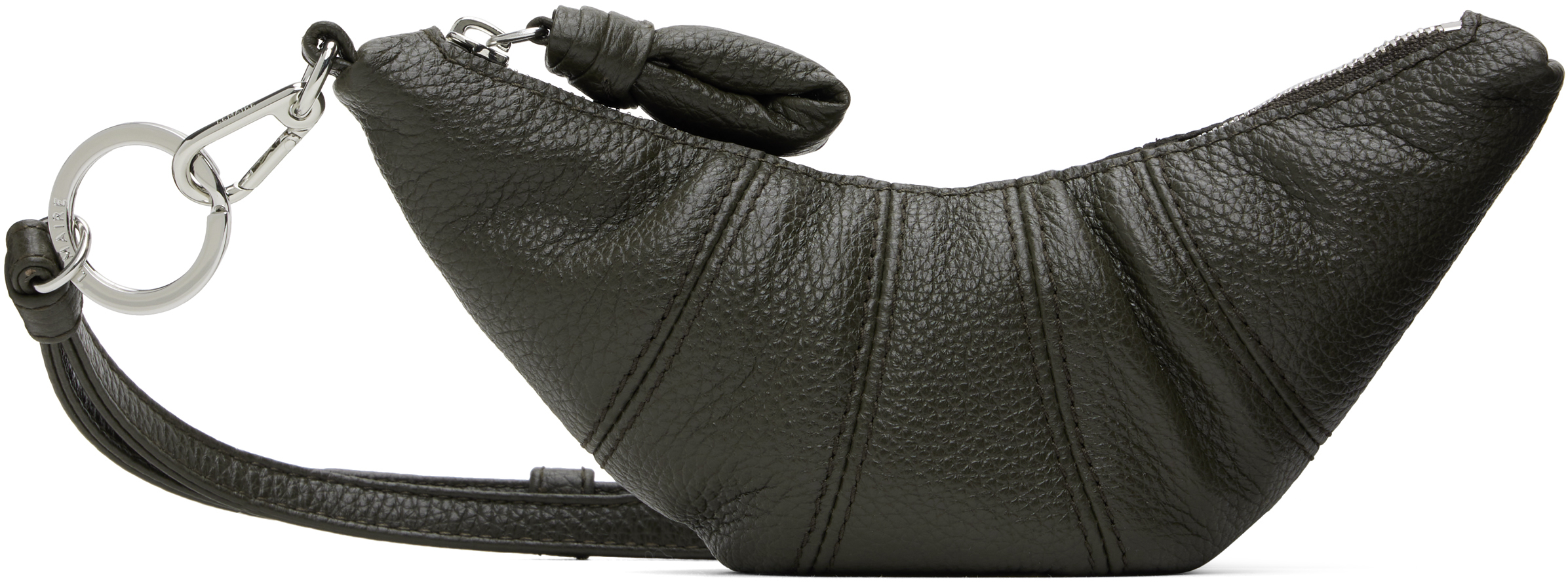 LEMAIRE: Gray Cross-Body Croissant Coin Pouch | SSENSE