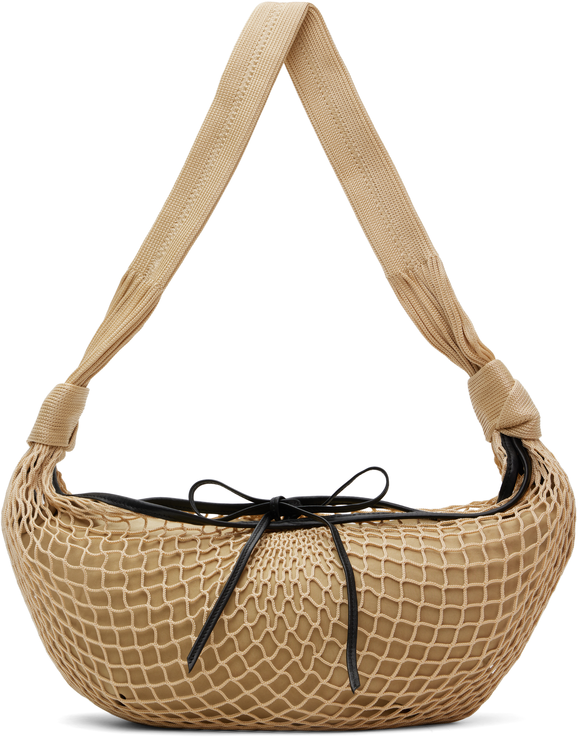 LEMAIRE: Beige Croissant Filt Bag | SSENSE