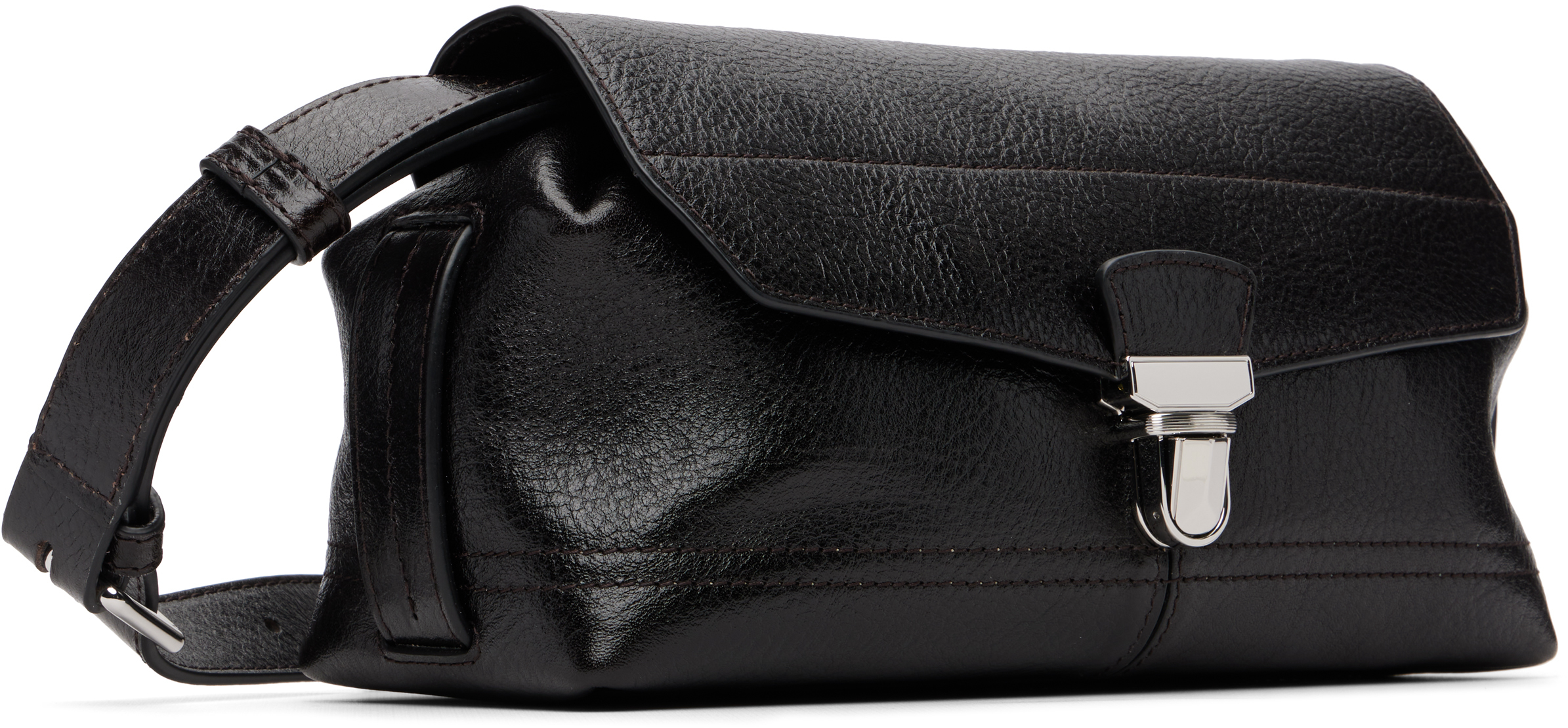 Lemaire Brown Small Gear Bag In Black