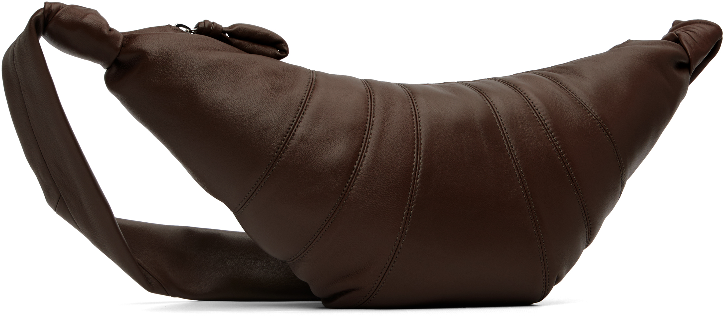 Lemaire Brown Medium Croissant Bag In Brown