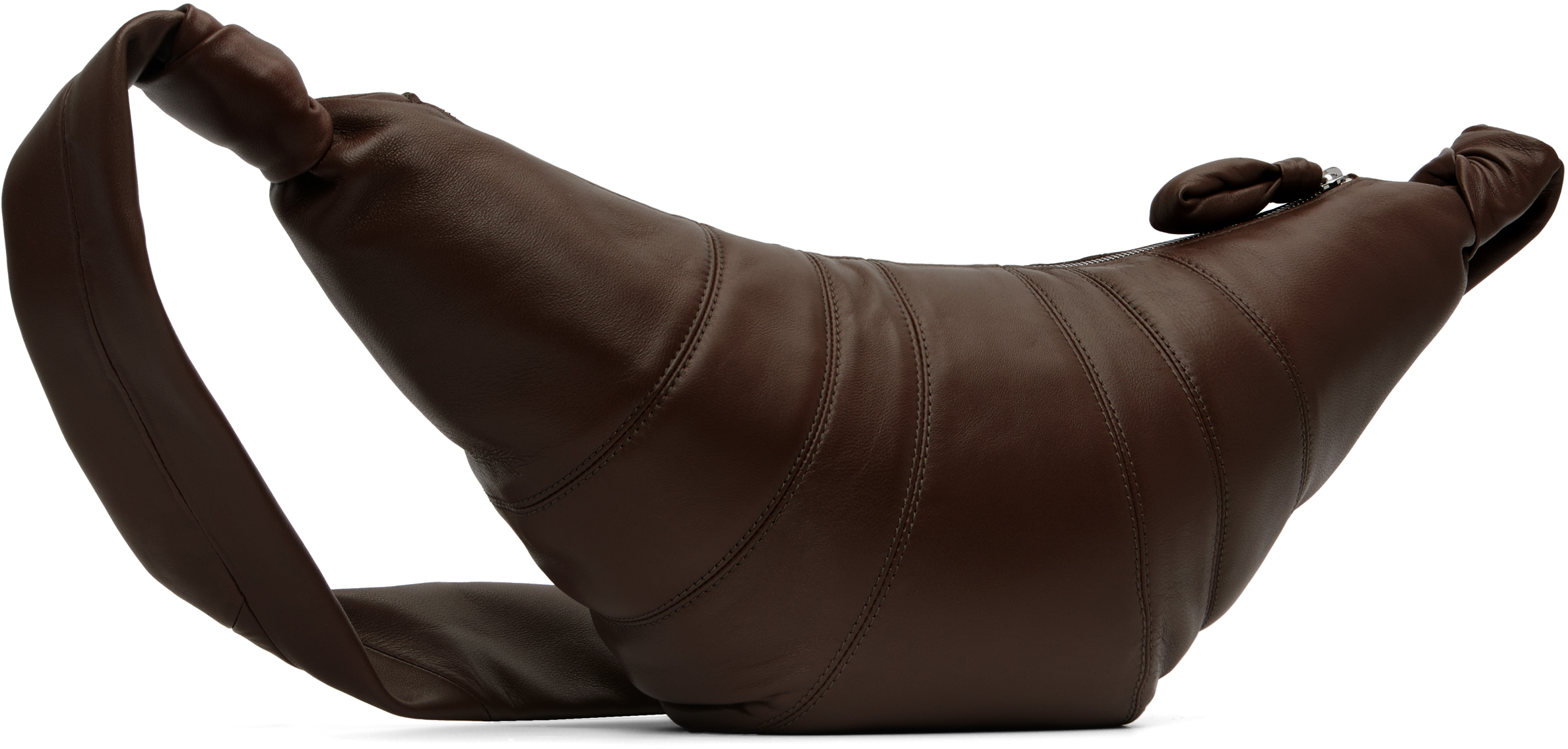 Lemaire Brown Medium Croissant Bag In Brown