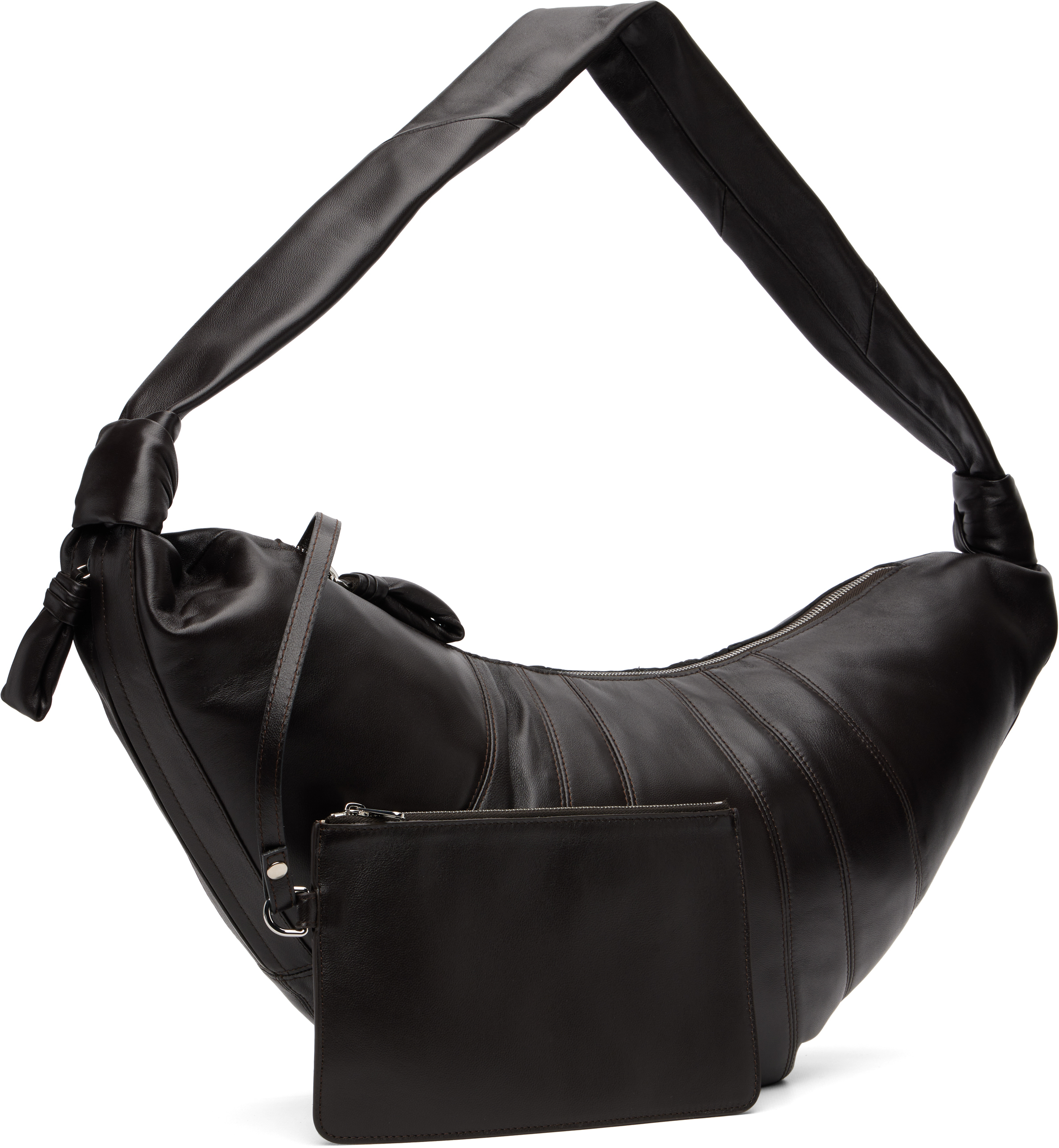 Lemaire Brown Large Croissant Bag In Brown