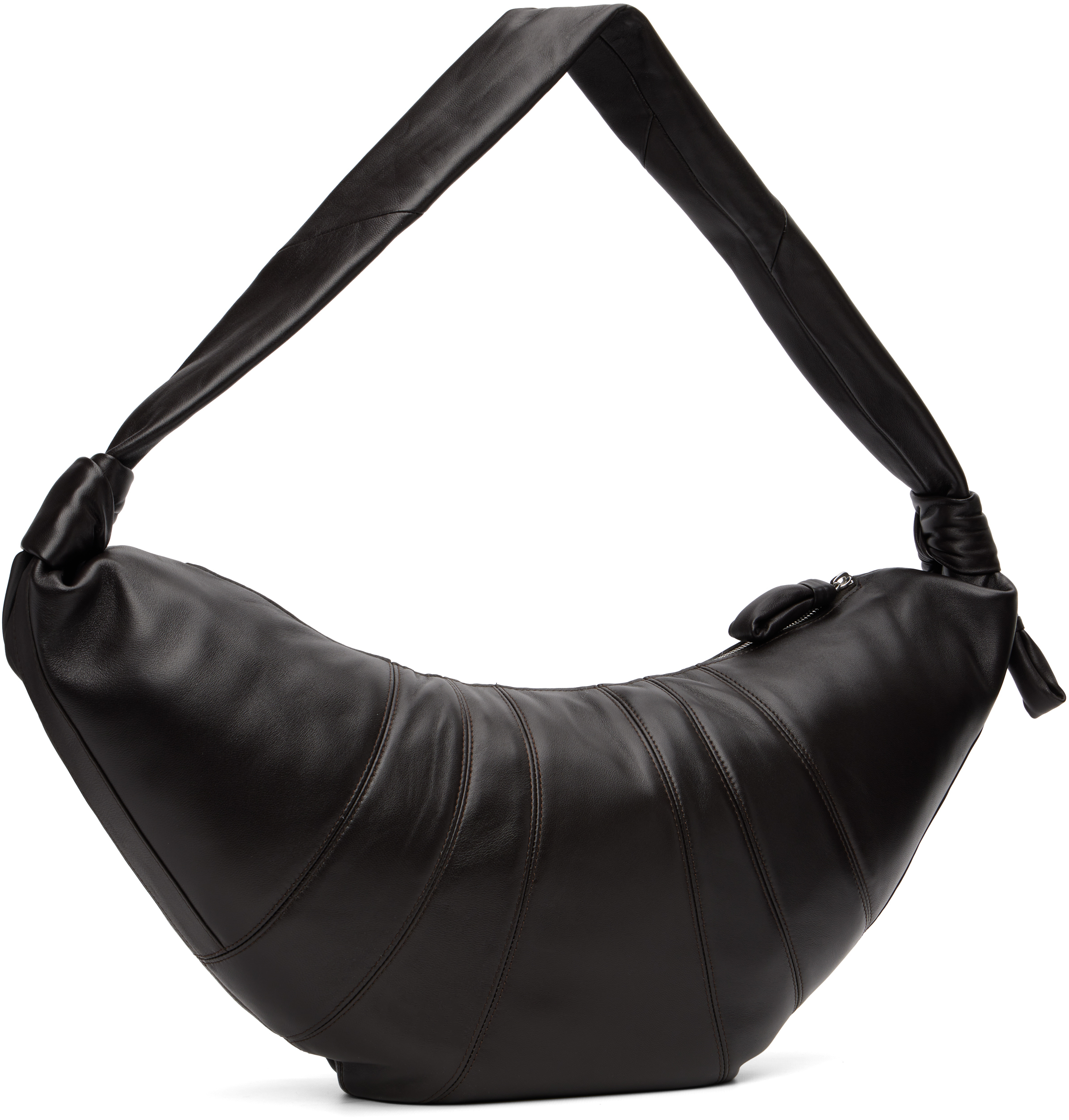 Lemaire Brown Large Croissant Bag In Brown