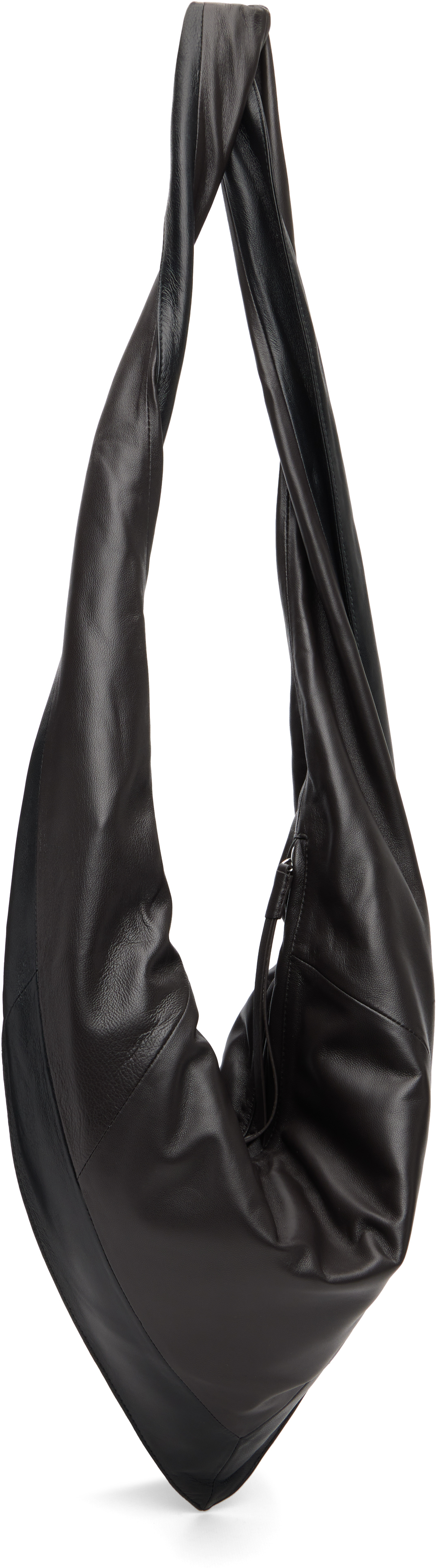 Lemaire Black & Brown Small Scarf Extended Handle Bag In Gray