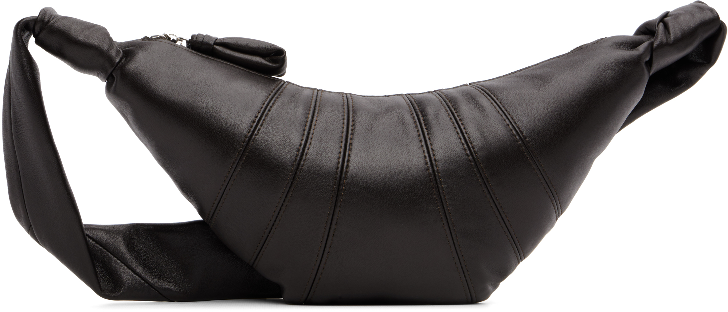 Lemaire Brown Small Croissant Bag In Brown
