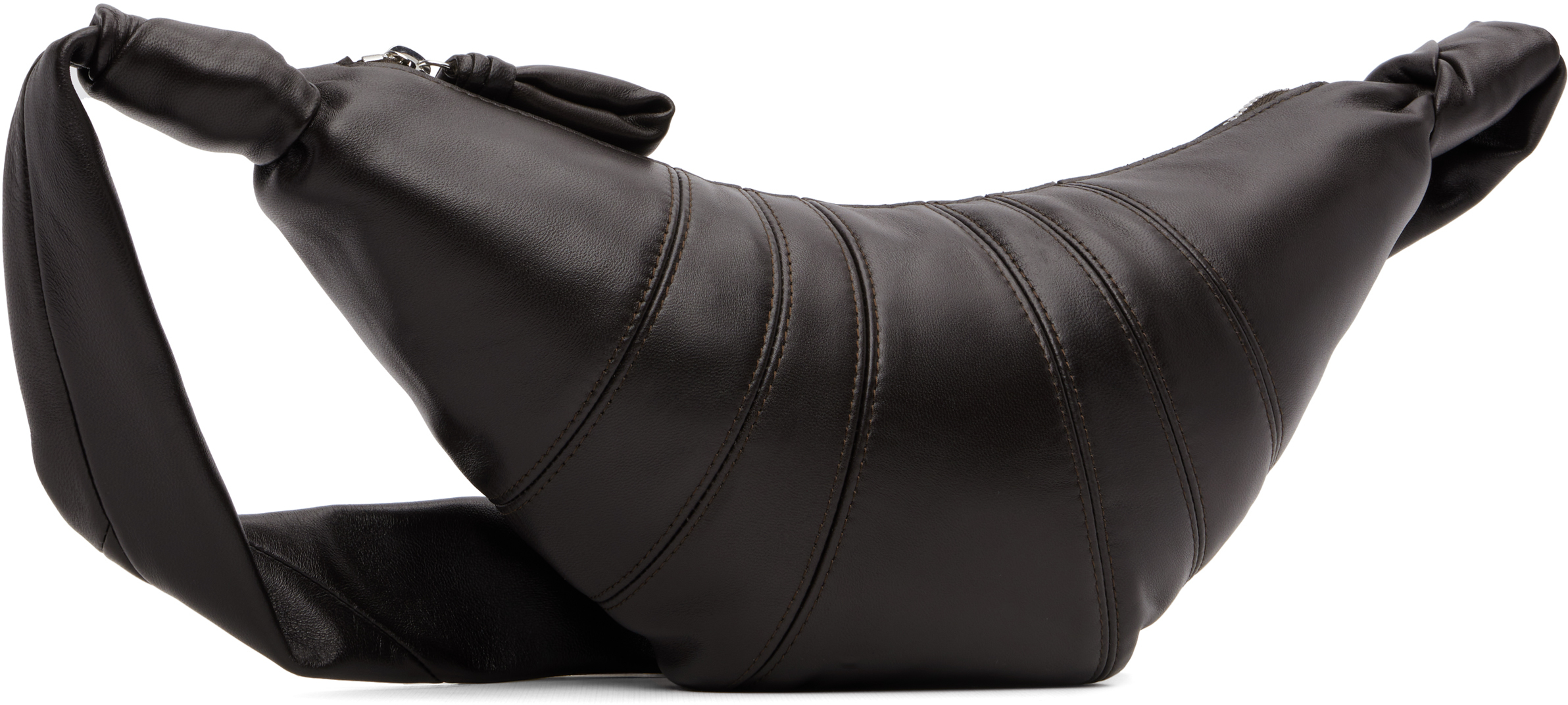 Lemaire Brown Small Croissant Bag In Brown